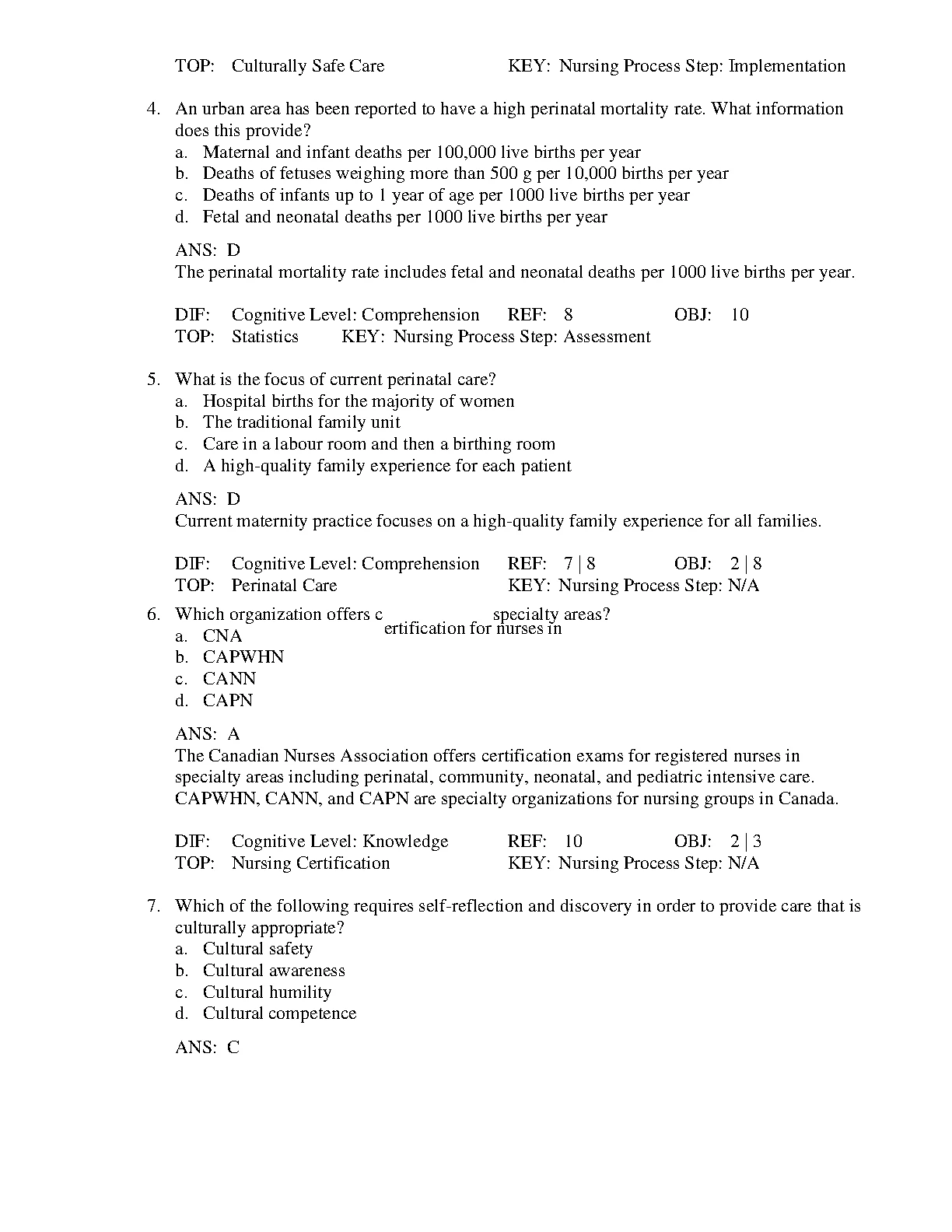 Maternity & Pediatrics Nursing Test Bank 2026/27 Canada
