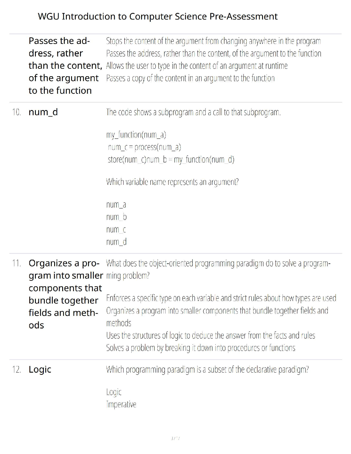 WGU Intro CS Pre-Assessment Study Guide with Qs IMG-3
