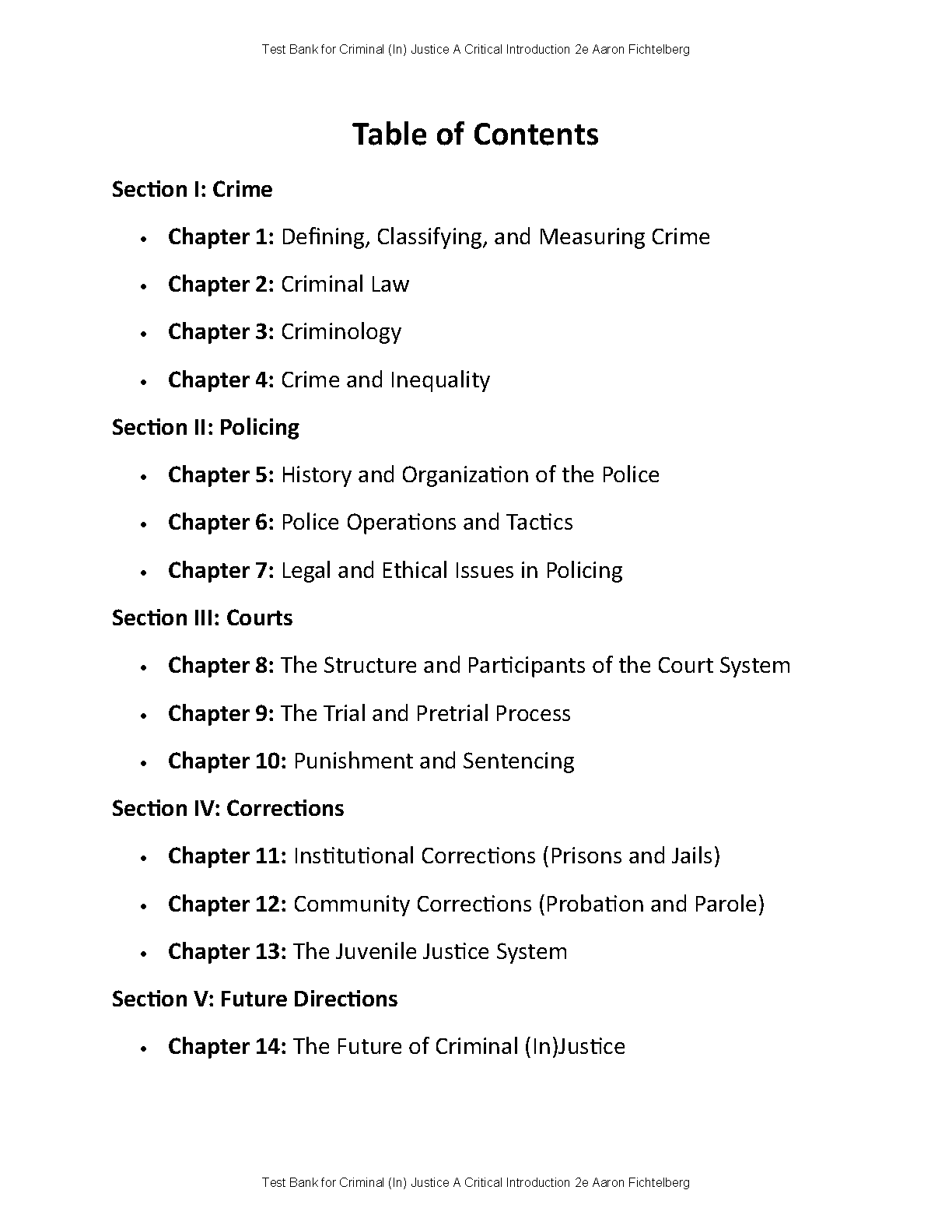 Criminal Injustice Test Bank Chapter 1-14 Fichtelberg IMG-3