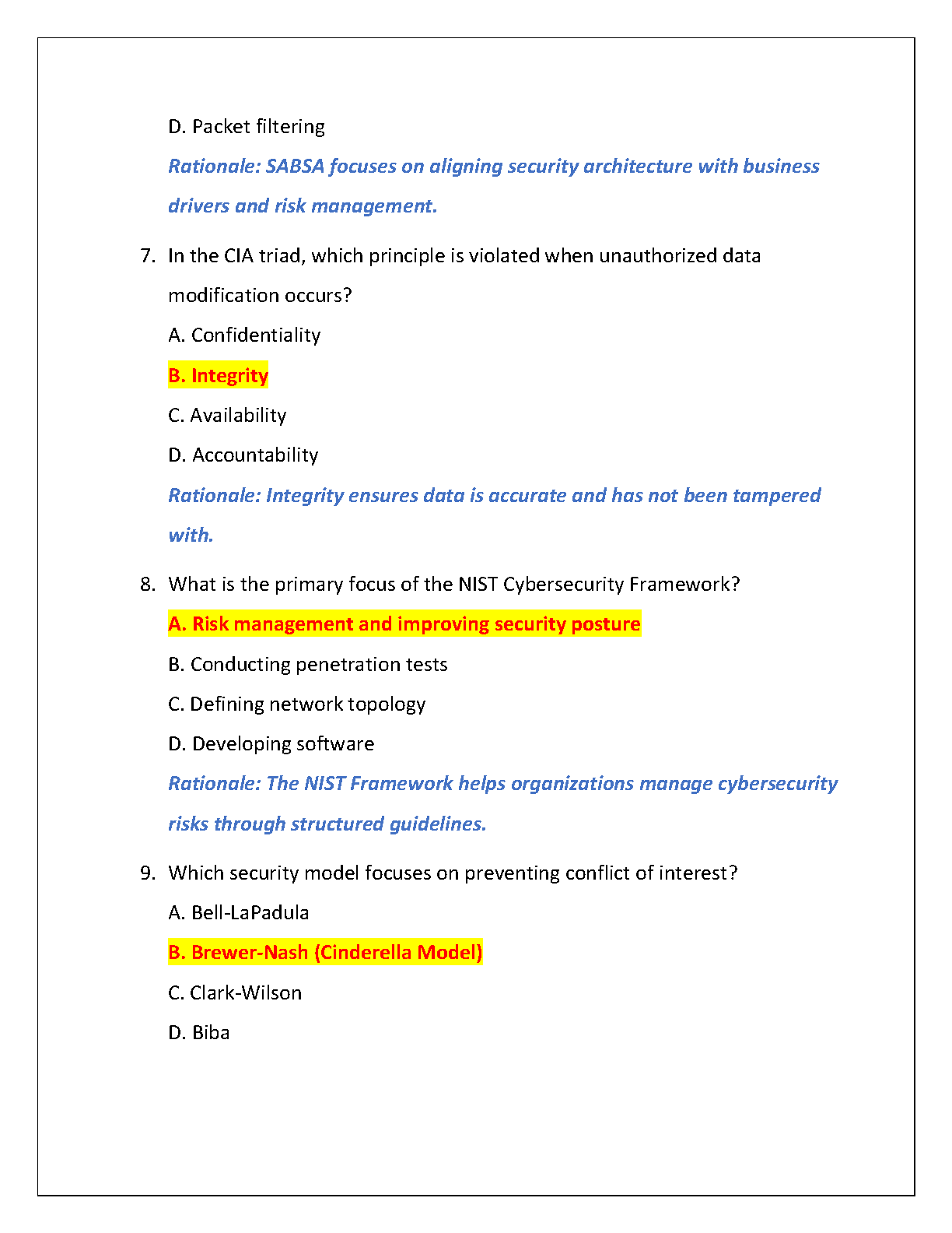 WGU D488 Cybersecurity Architecture Practice Exam 2024 IMG-3