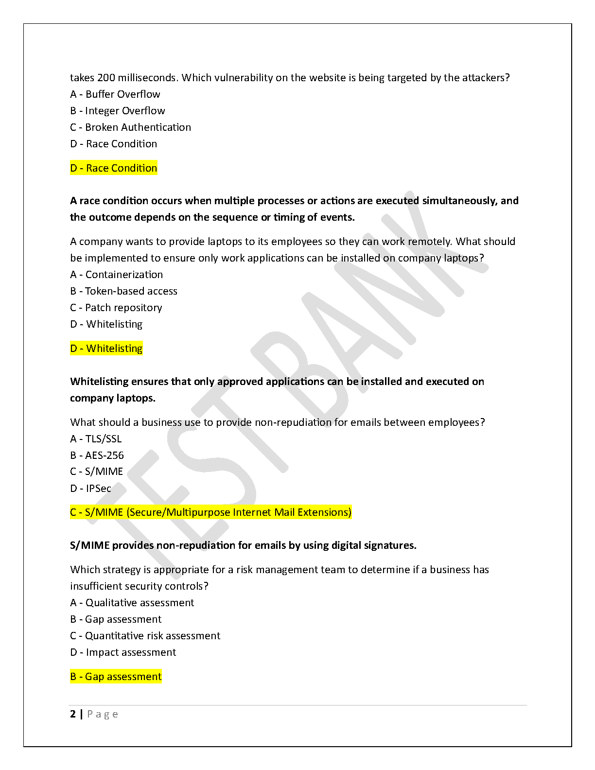 WGU D488 Cybersecurity Test Bank 2026/27 Verified Answers