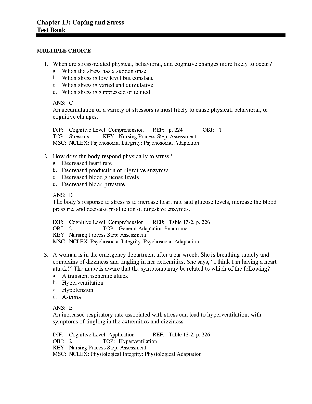 Basic Geriatric Nursing 6th Edition TEST BANK IMG-1