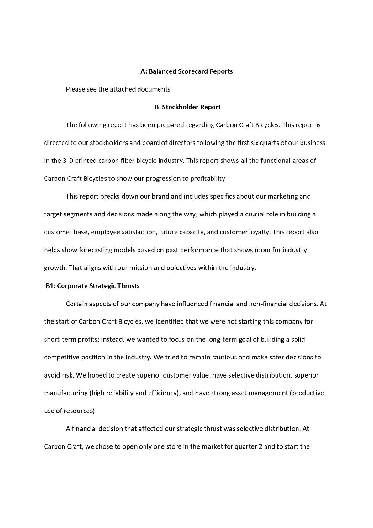WGU C216 Capstone Task 2 Stockholder Report Guide 2025