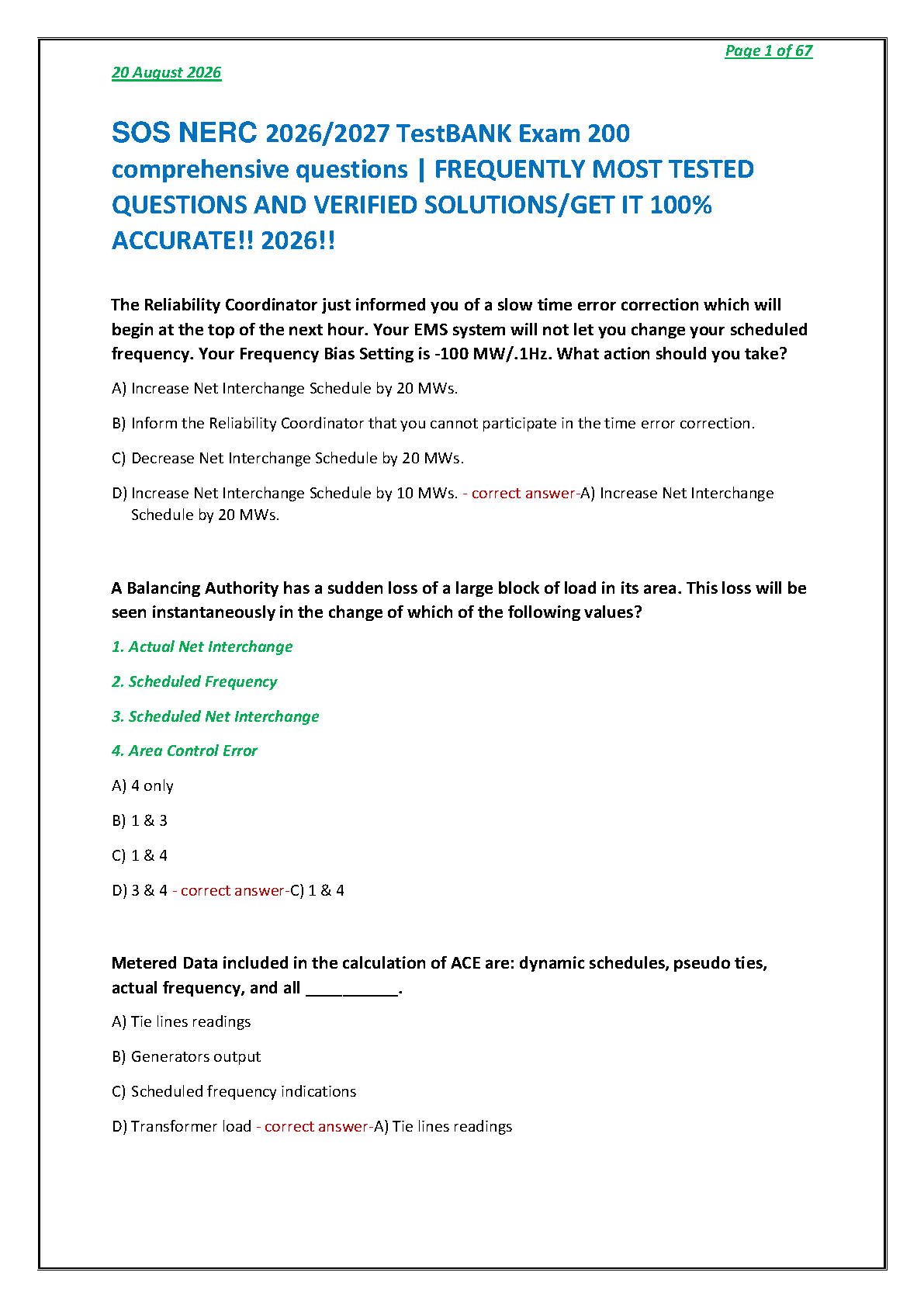 NERC CREL SOS Test Bank 2026-2027 Questions and Answers IMG-1