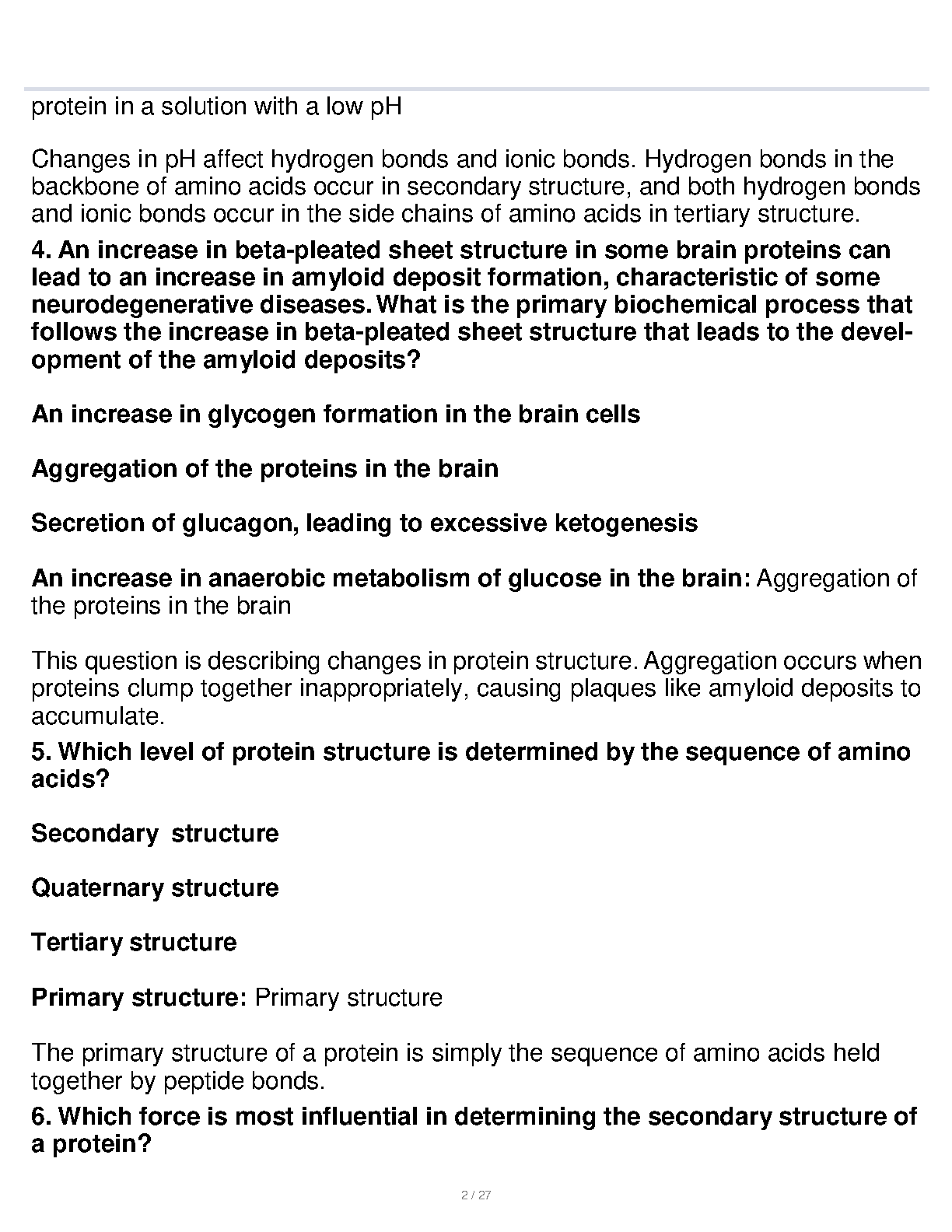 WGU C785 Biochemistry Exam Q&A 2021 Study Guide