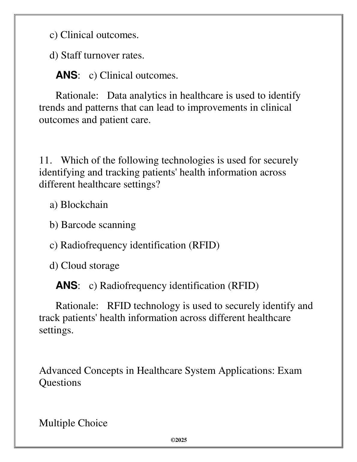 WGU HIM 3205 Healthcare System Apps Test Bank IMG-3