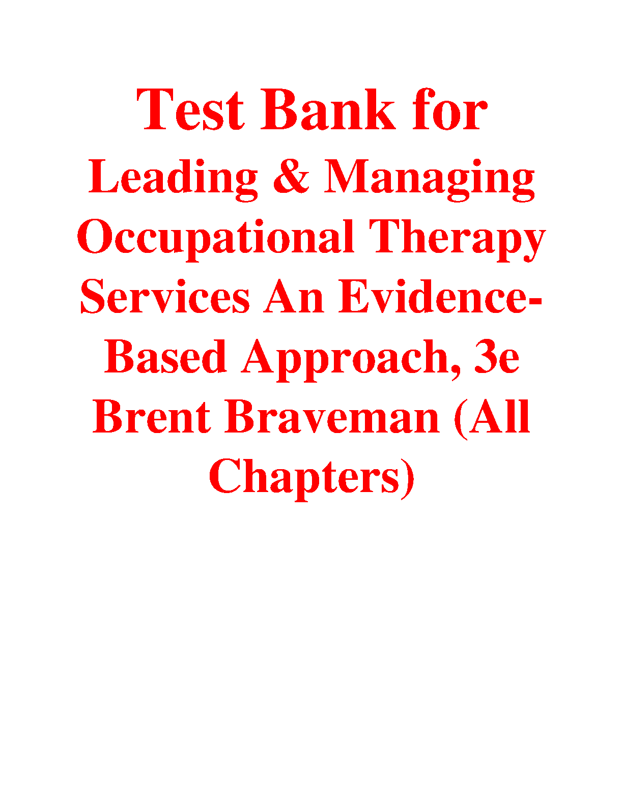 Occupational Therapy Management Test Bank - 3rd Ed. IMG-1