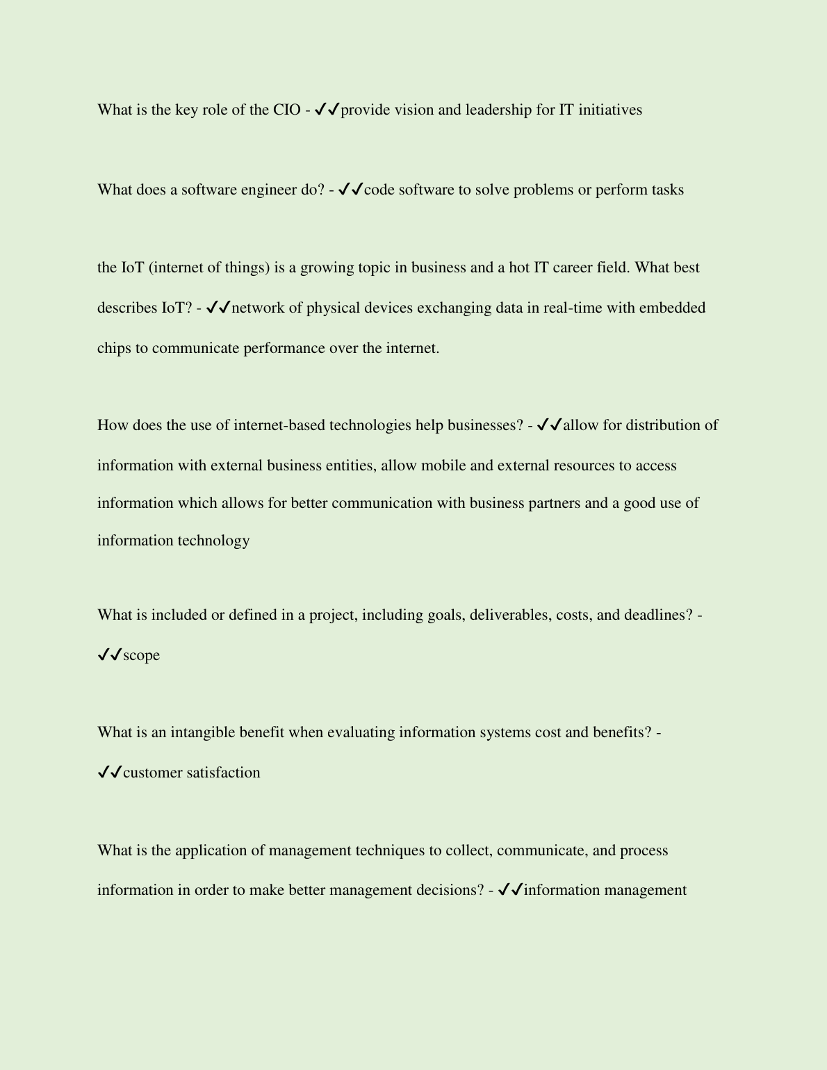 WGU C724 Unit 2 Test Study Guide and Practice Questions IMG-1