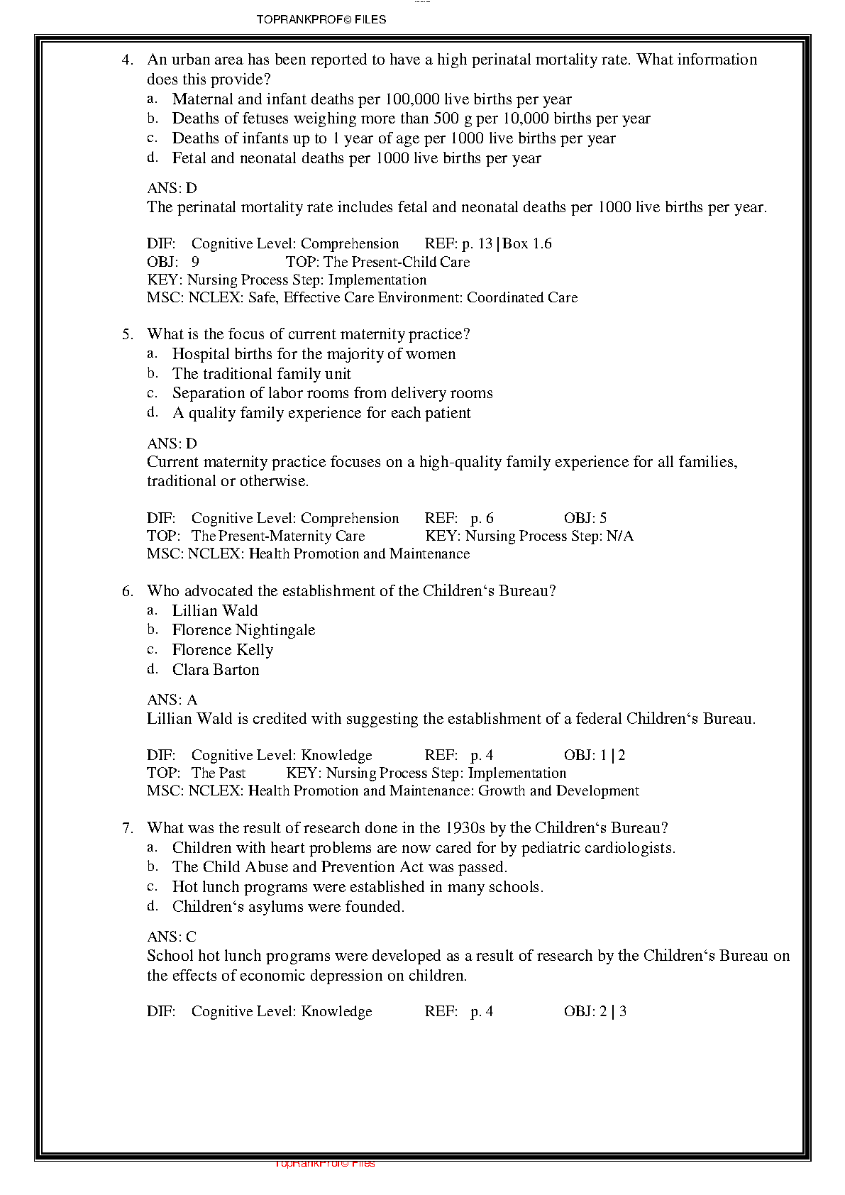 Maternity and Pediatric Nursing 9e Test Bank 2026/27 IMG-3