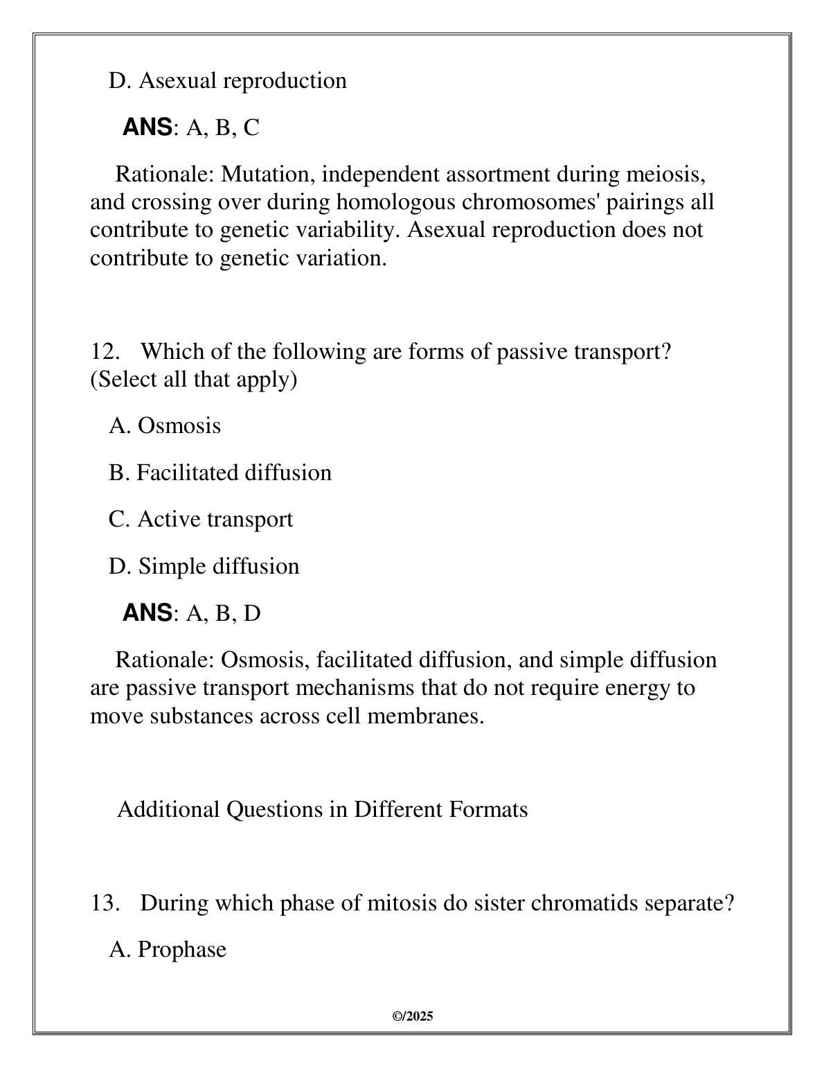 WGU C190 Bio 1010 Exam Review Questions and Answers IMG-3