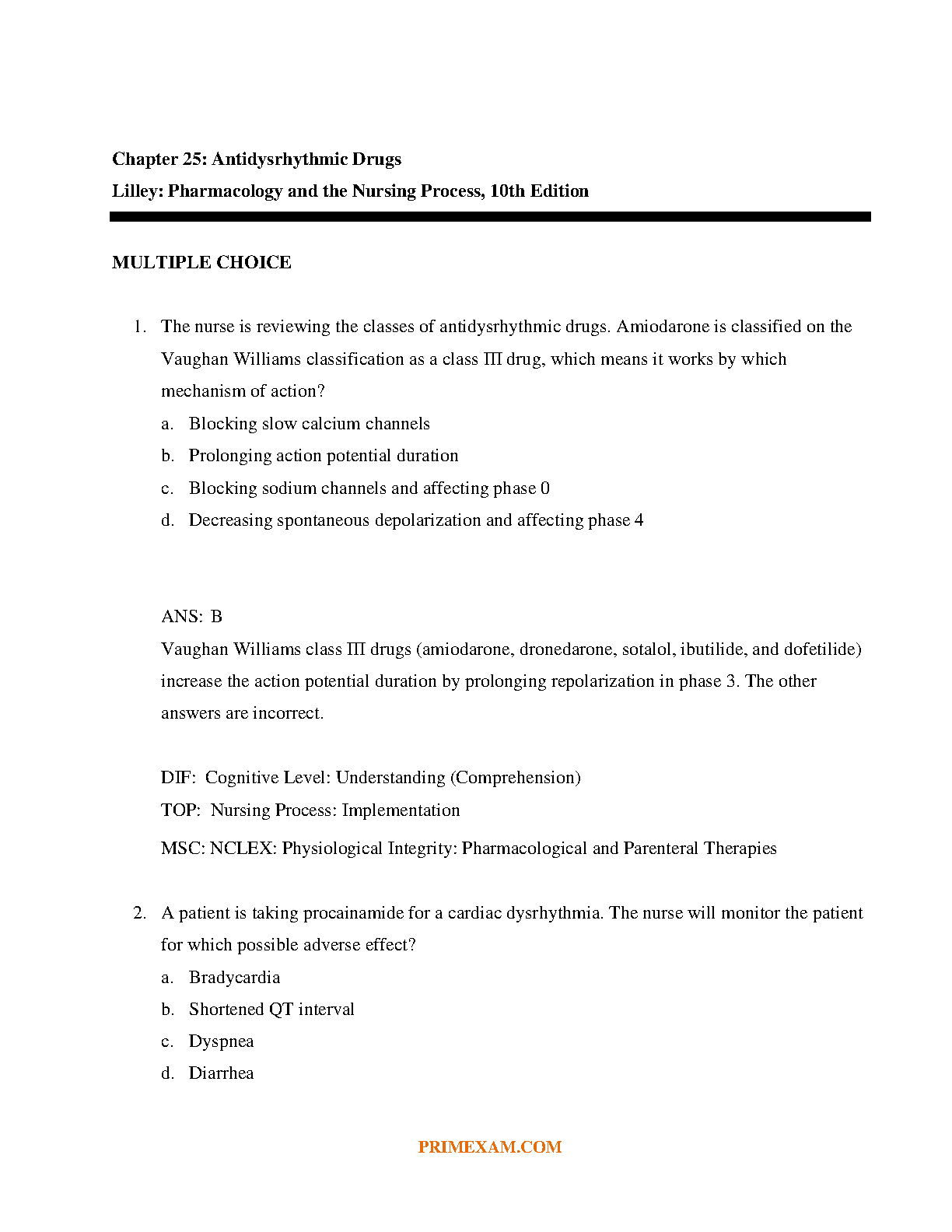 Pharmacology and the Nursing Process 10th Edition TEST BANK IMG-1