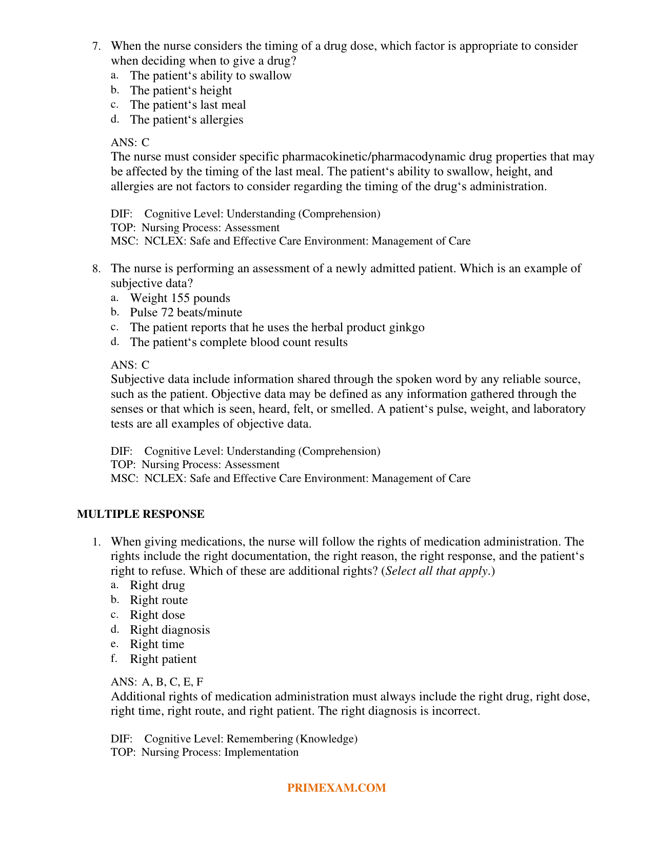 Pharmacology and the Nursing Process 10th Edition TEST BANK IMG-3