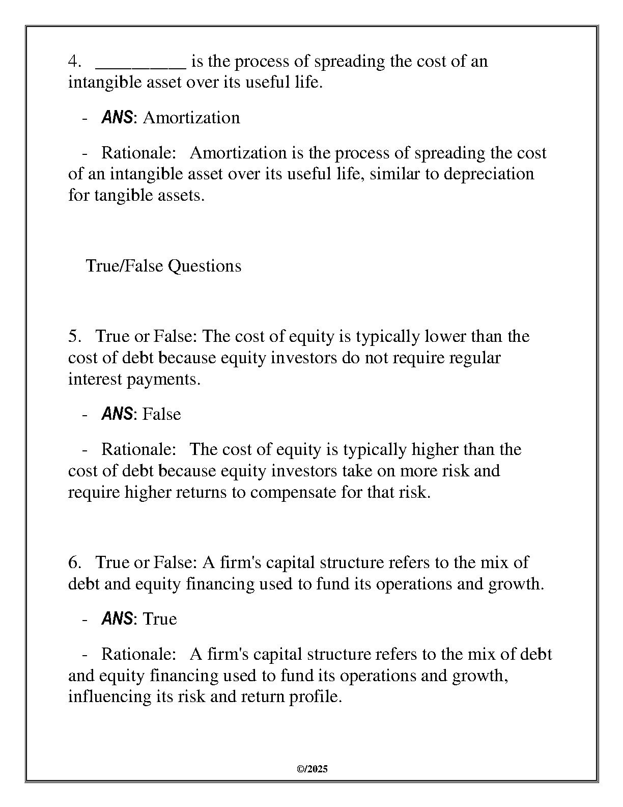 WGU C214 Financial Management Exam Q&A 2025 IMG-3