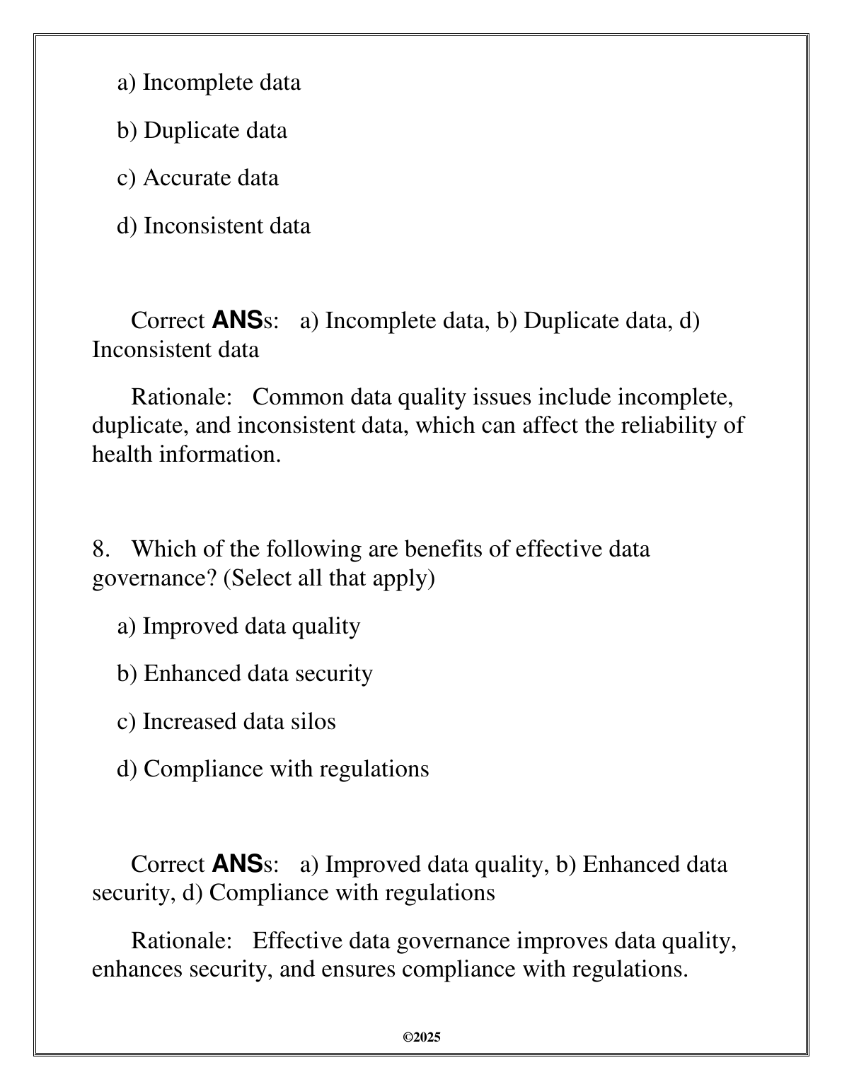 WGU C803 HLTH 3315 Test Bank: 2025 FA Review & Answers IMG-1