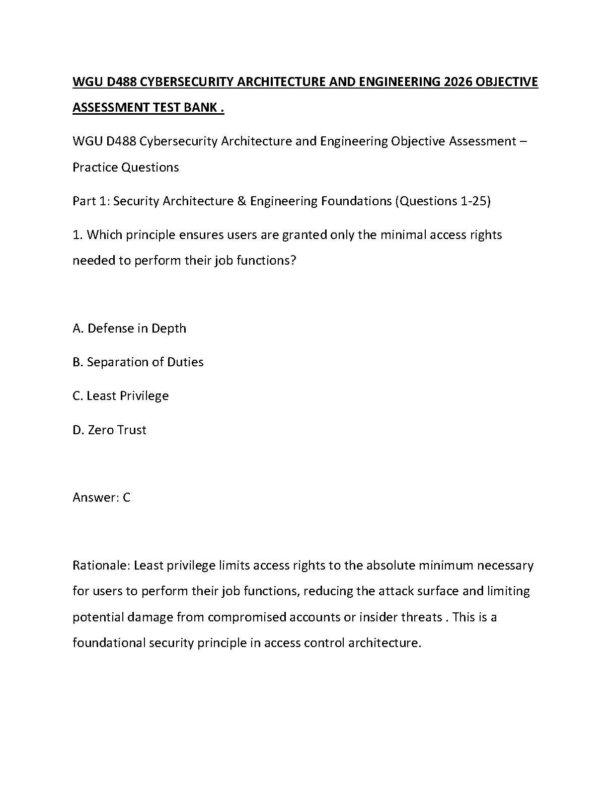 WGU D488 Cybersecurity Practice Questions and Answers IMG-1