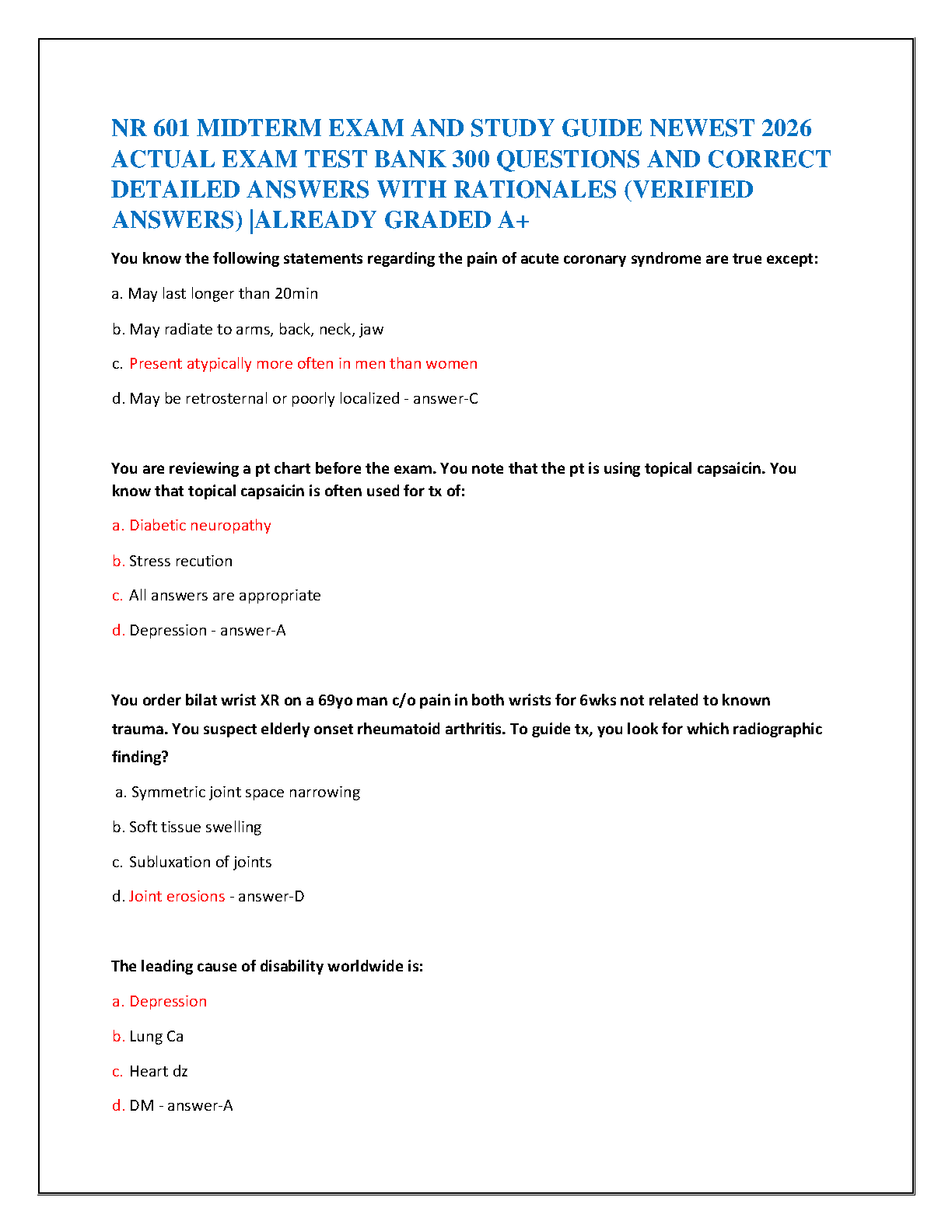 NR 601 Midterm Exam Questions & Answers 2025 Study Guide IMG-1