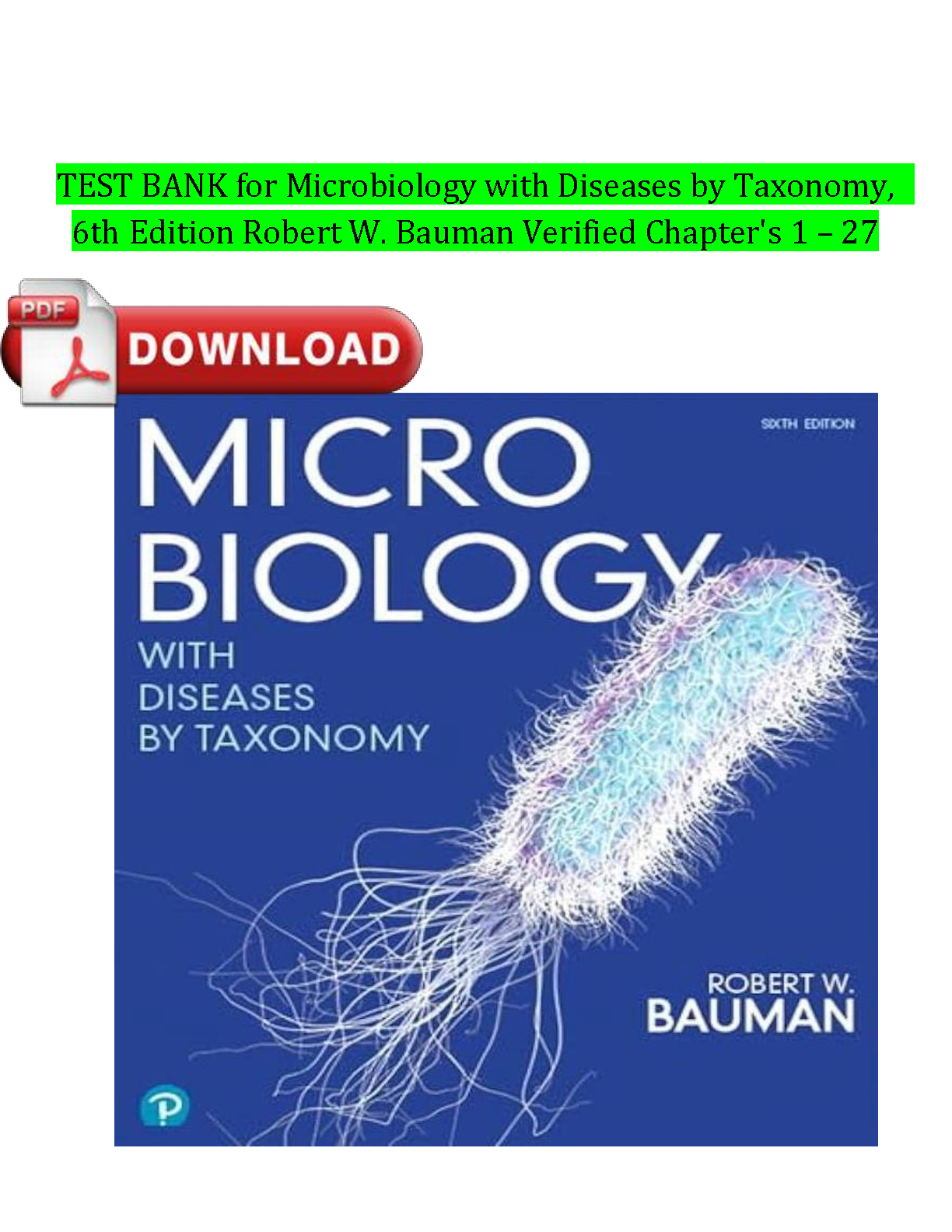 Microbiology with Diseases by Taxonomy 6th Edition IMG-1