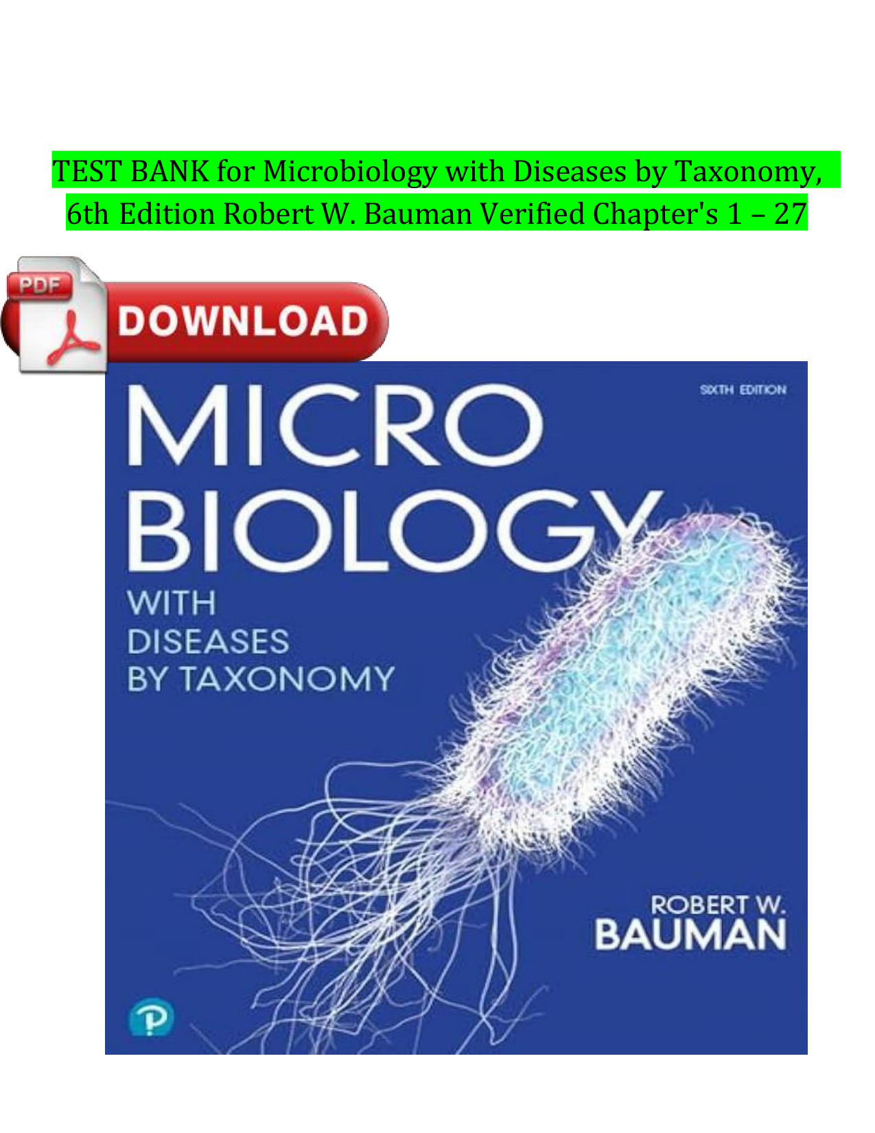 Microbiology with Diseases by Taxonomy 6th Edition