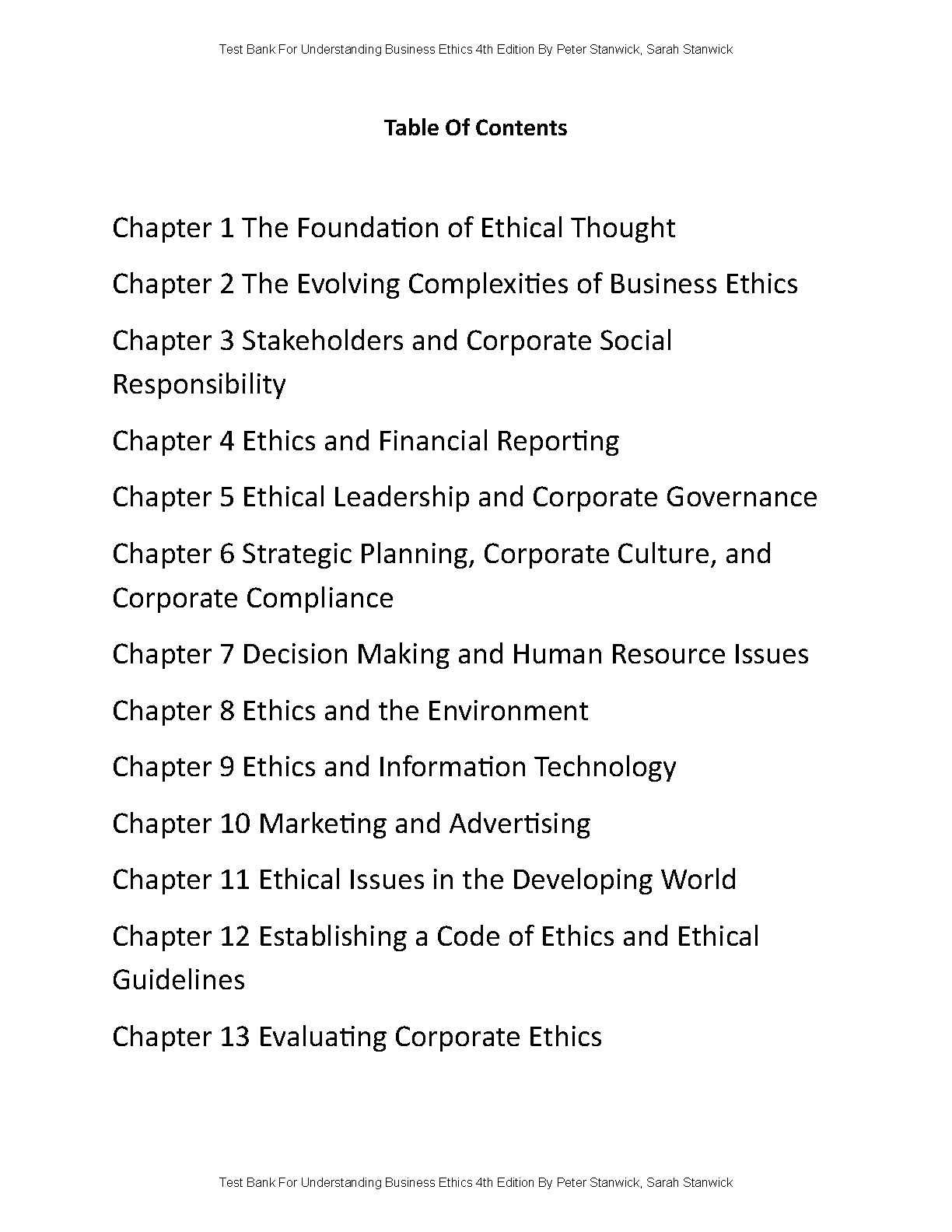 Business Ethics Test Bank 4th Ed Stanwick Full Solution Guide IMG-3