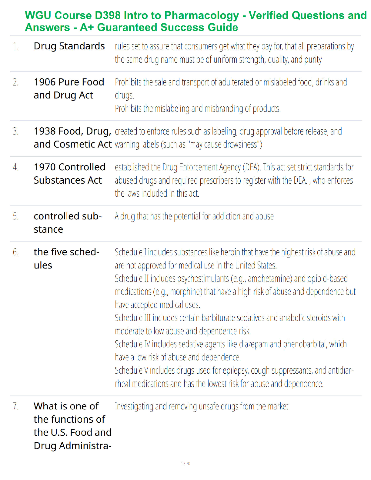 WGU D398 Pharmacology Exam Guide 2026 IMG-1