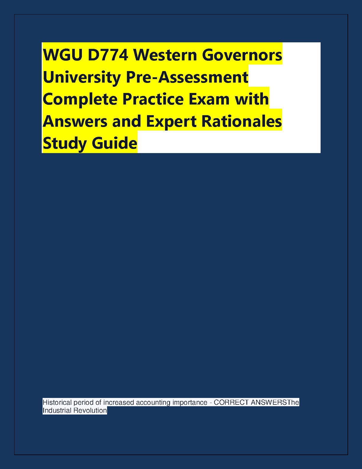 WGU D774 Practice Exam and Study Guide 2026 IMG-1