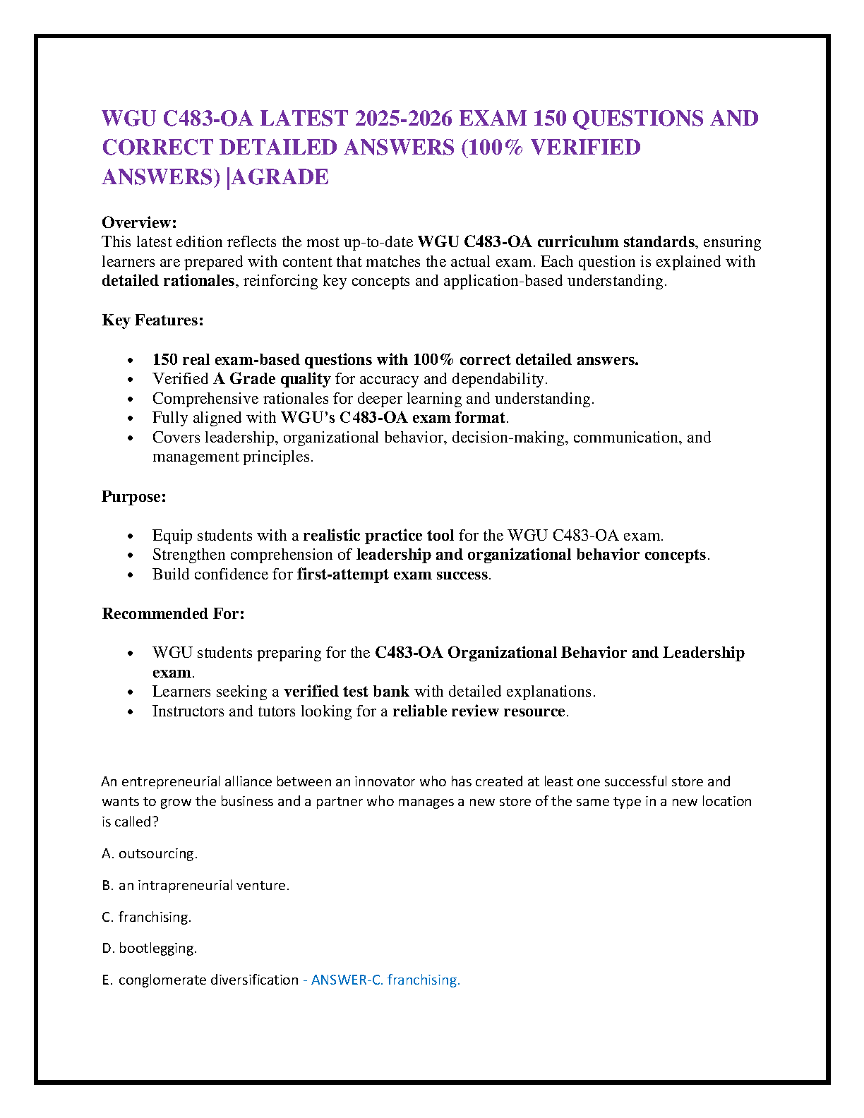 WGU C483 Test Bank OB & Leadership 2025-2026 IMG-1