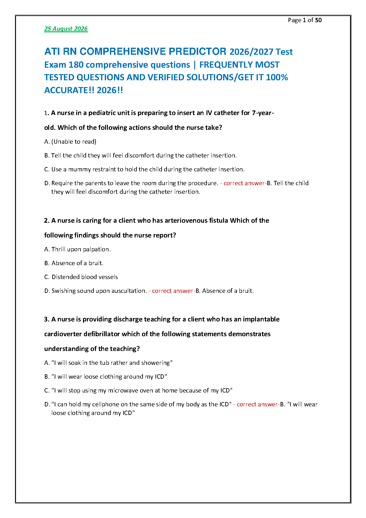 NCLEX RN ATI Test Bank 2026 | Practice Qs & Answers IMG-1