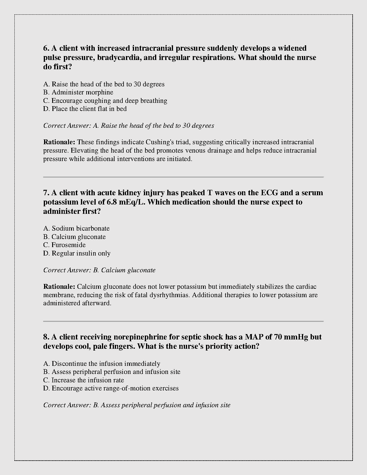 NCLEX Critical Care Test Bank 2026: Shock, ARDS & DKA Practice Questions IMG-3