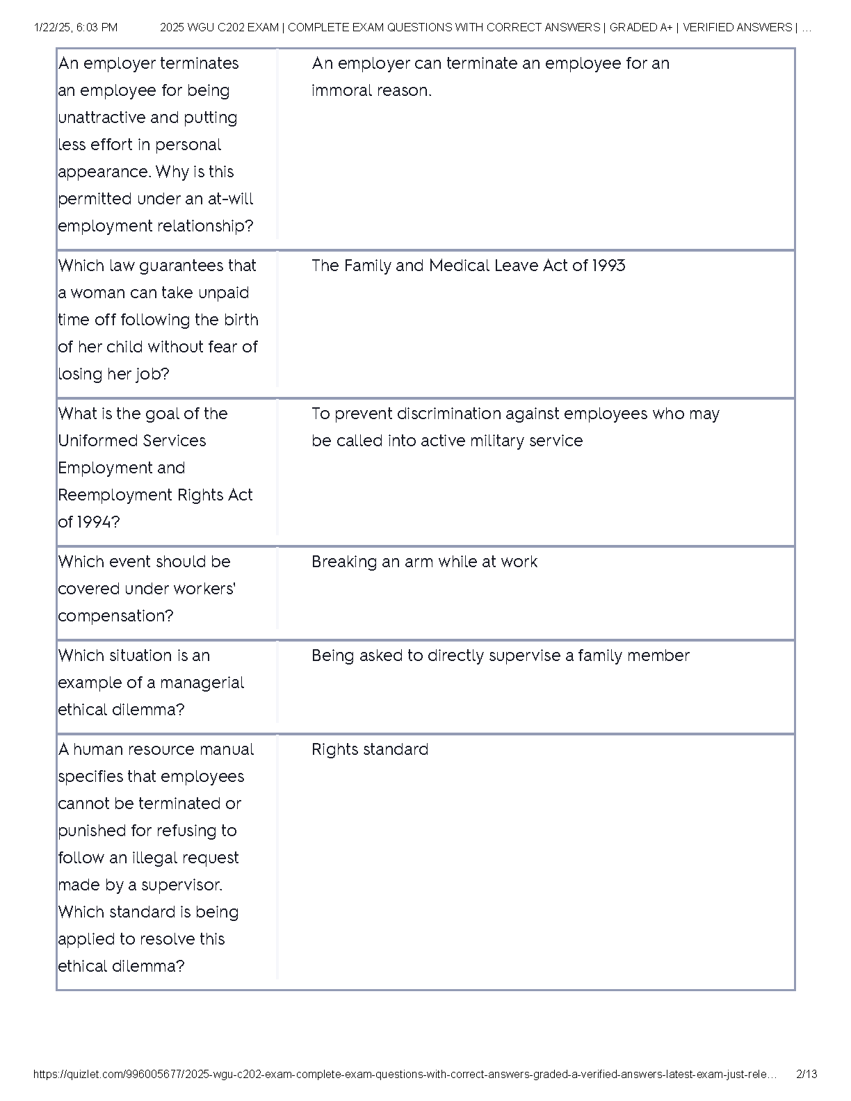 WGU C202 2025 Exam Questions and A+ Verified Answers