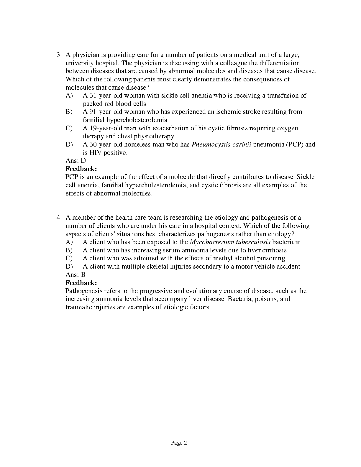 Porths Pathophysiology 9e Test Bank 2026/27