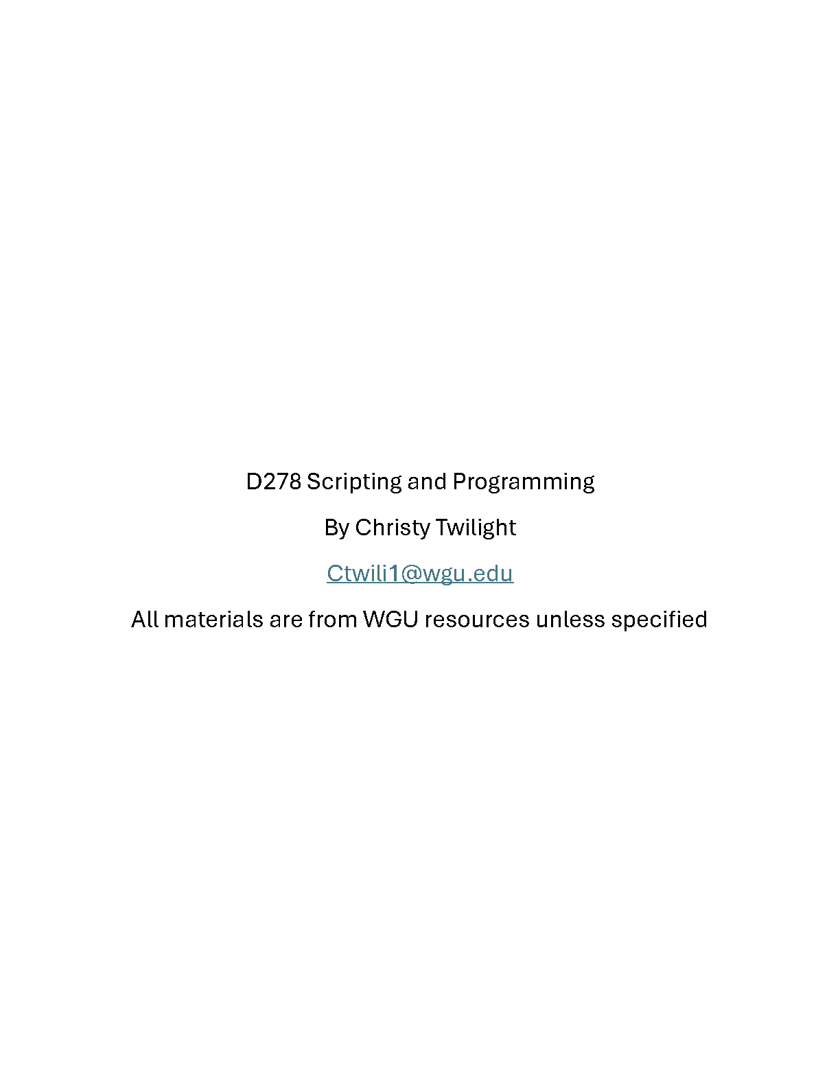 WGU D278 Scripting & Programming Study Guide 2025 IMG-1