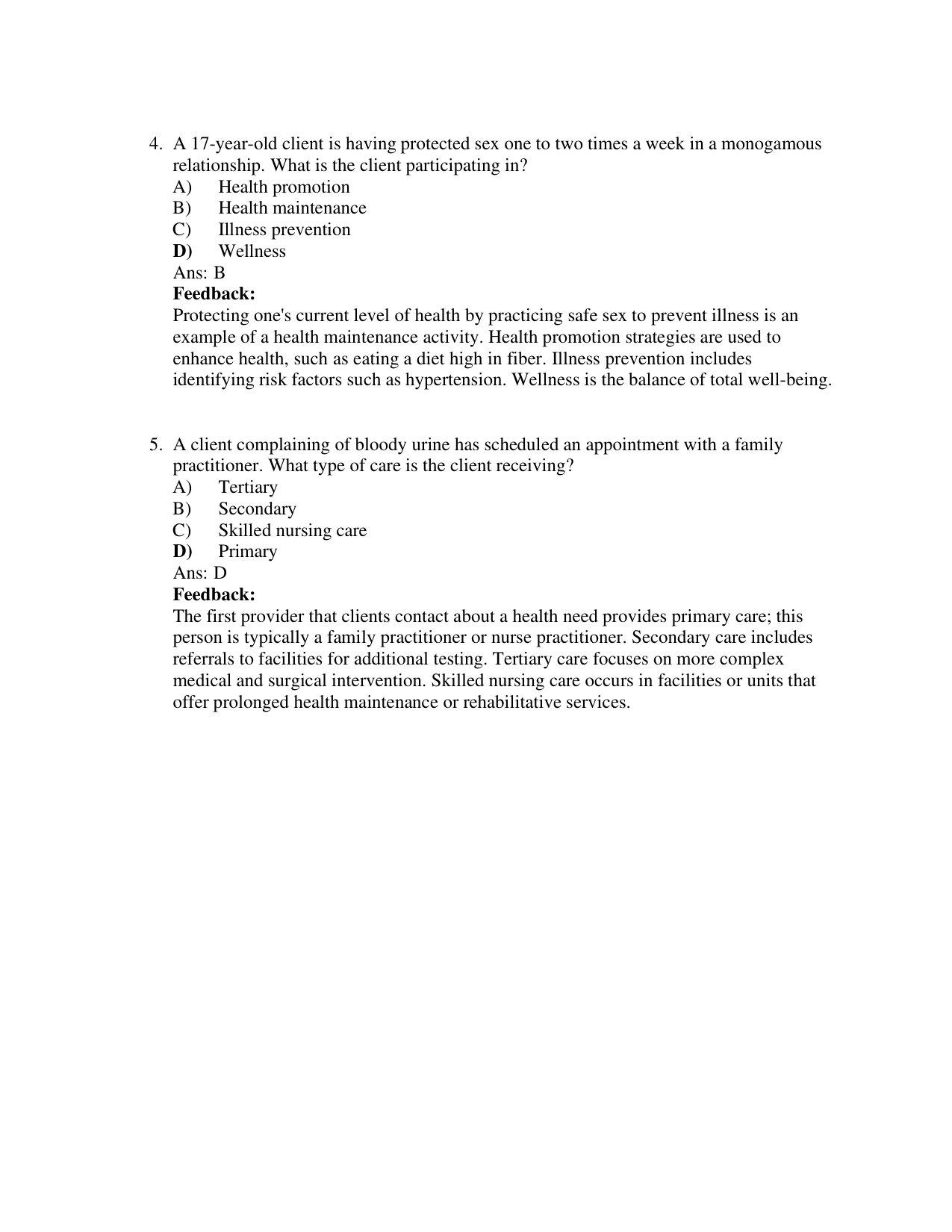 Introductory Medical-Surgical Nursing 12th Edition TEST BANK