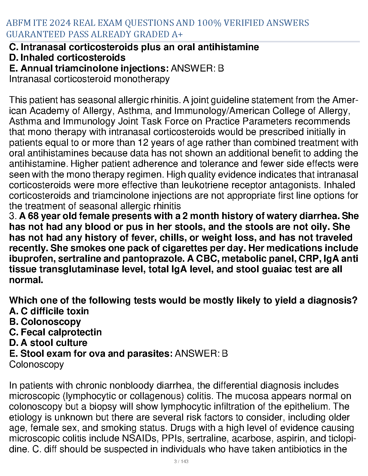 ABFM ITE 2026/27 Real Exam Q&A | Guaranteed Pass IMG-3