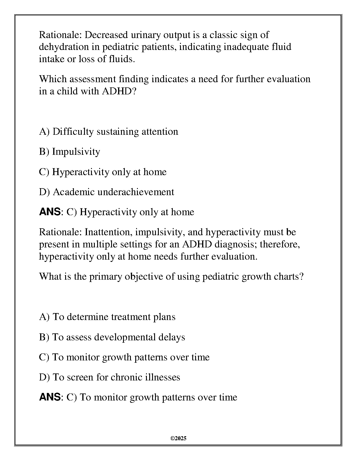 NURS 6830 Pediatric Primary Care OA Review 2025 Q&A Guide IMG-3