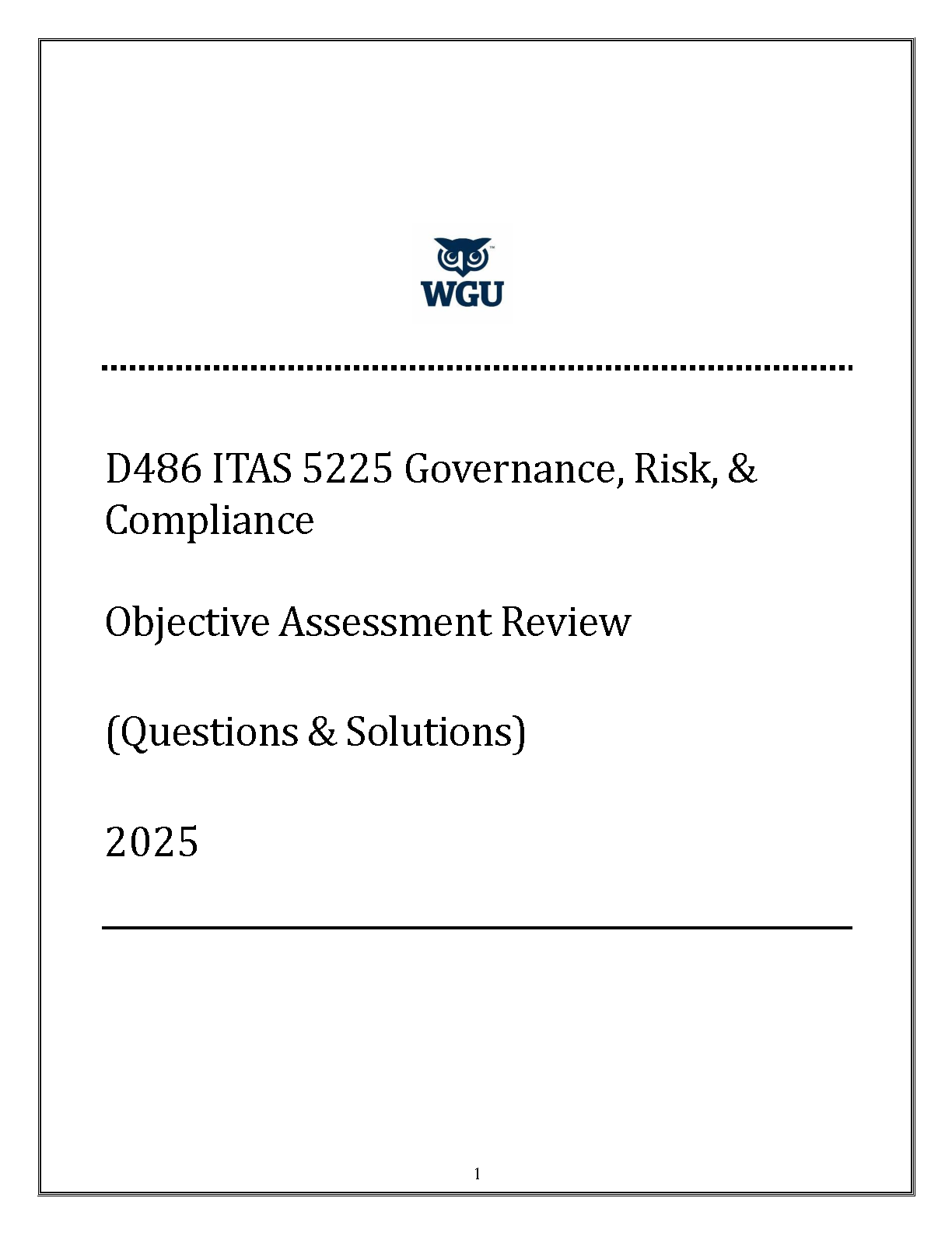 ITAS 5225 Governance Risk Compliance Exam Questions IMG-1