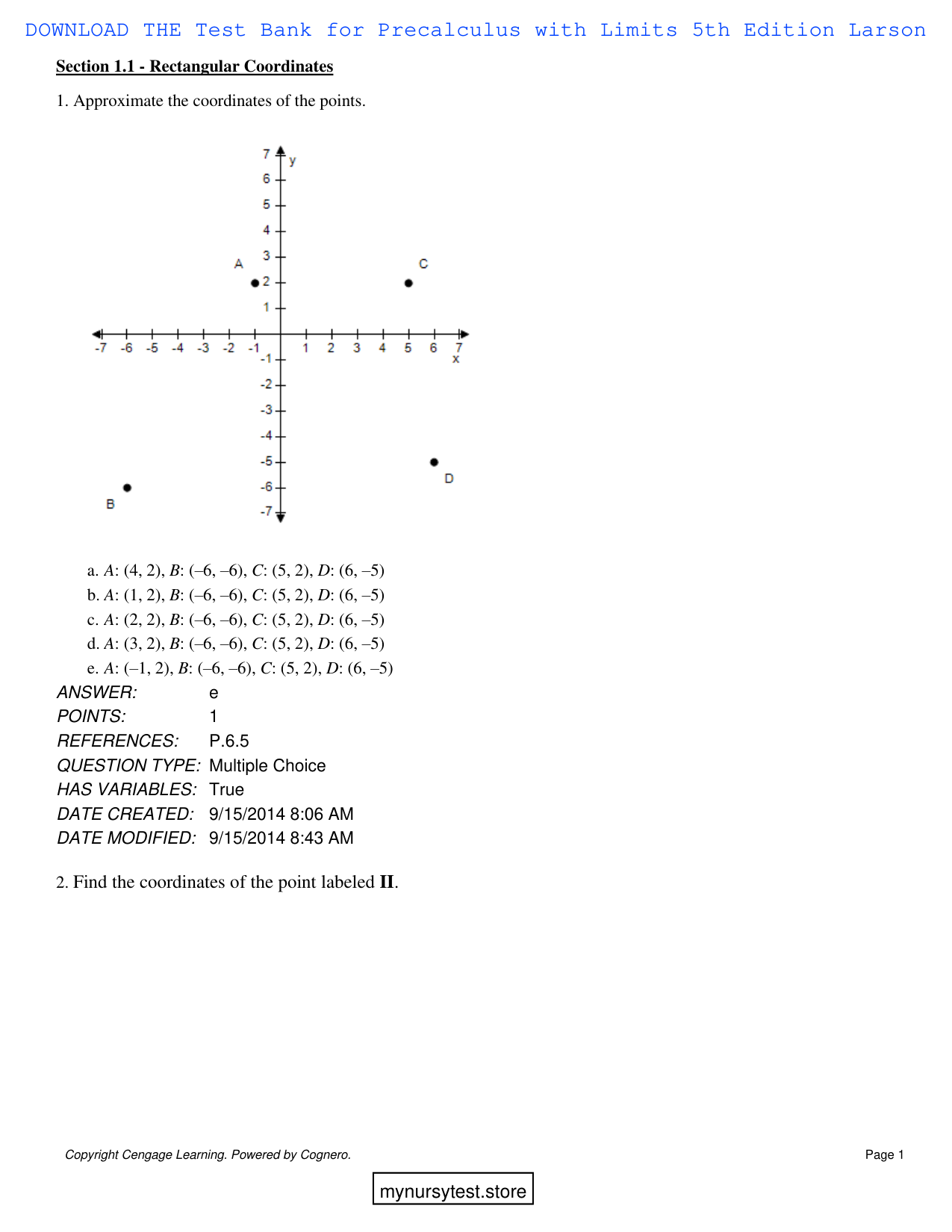 Precalculus with Limits, 5th Edition