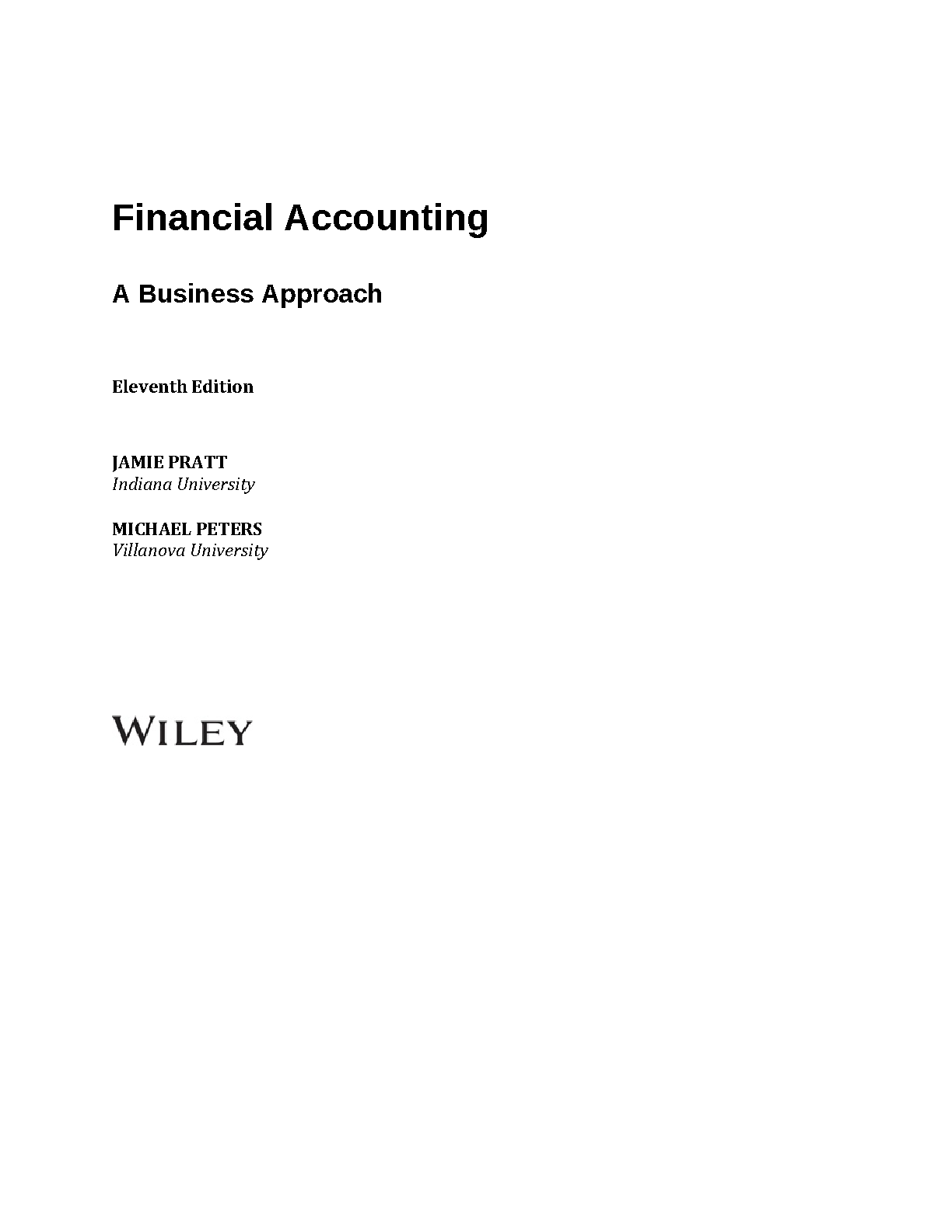 Financial Accounting Test Bank and Solutions Manual 11e