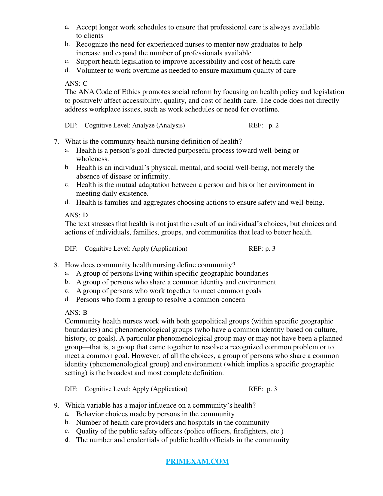 Community and Public Health Nursing 6th Edition TEST BANK IMG-3