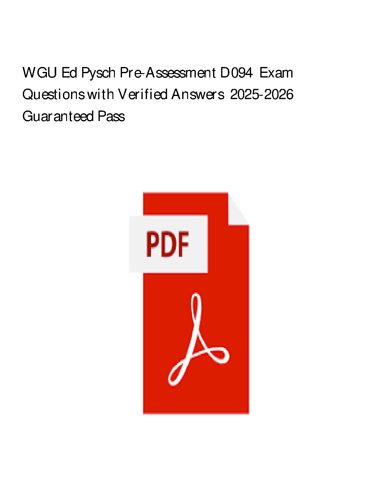 WGU D094 Educational Psychology Test Bank 2025