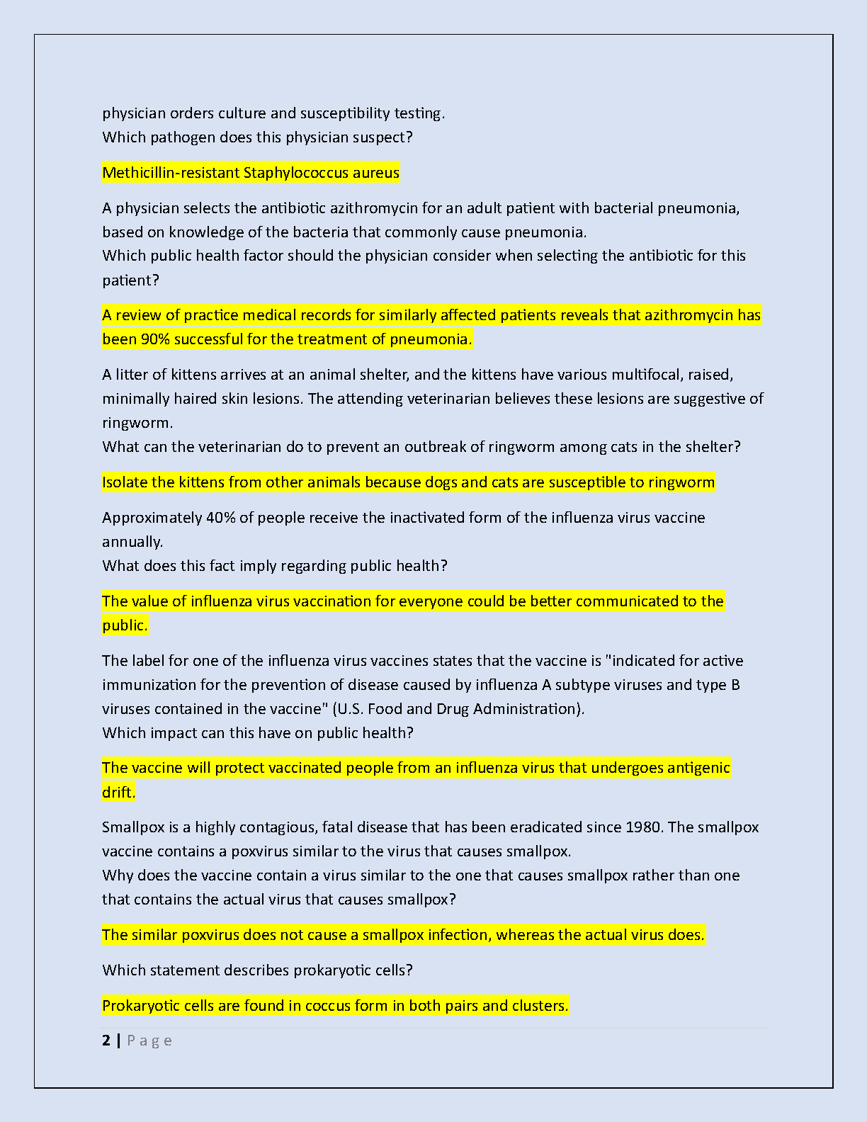 WGU D311 Microbiology Final Exam Study Guide 2025