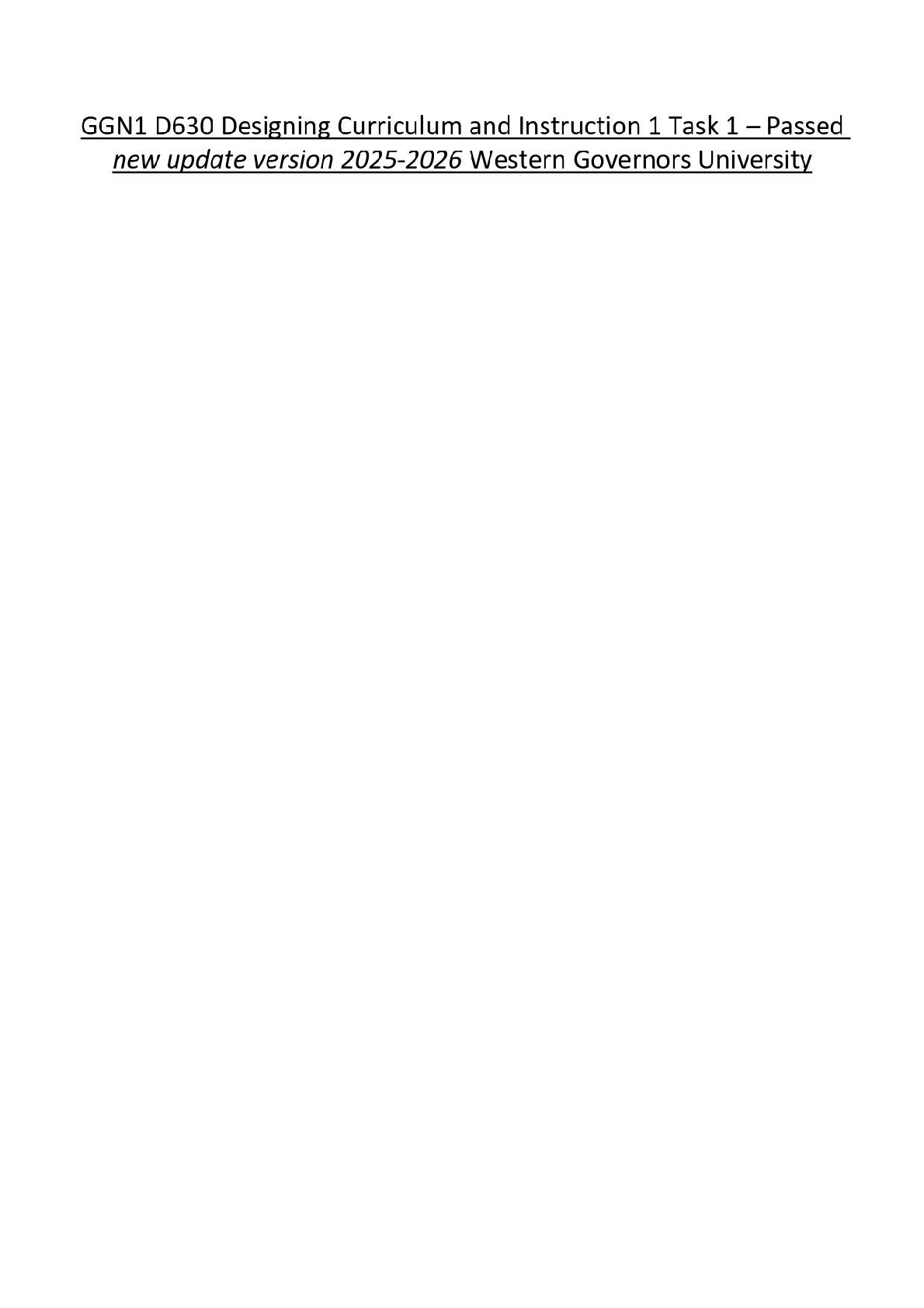 WGU GGN1 D630 Task 1 Study Guide 2025 IMG-1