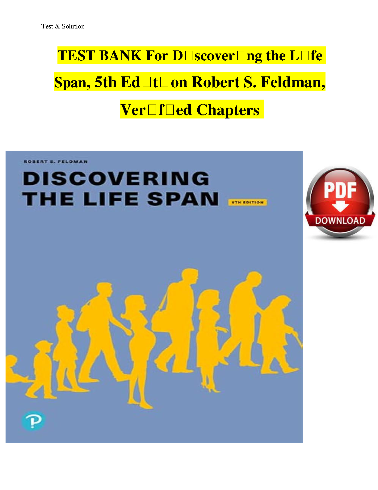 Discovering the Life Span, 5th Edition TEST BANK IMG-1