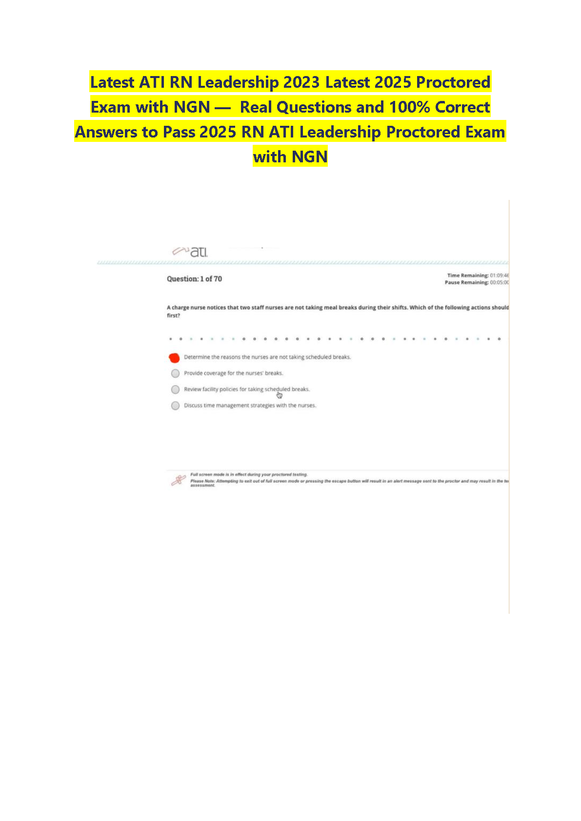 ATI RN Leadership Exam Prep NCLEX Review Kit IMG-1