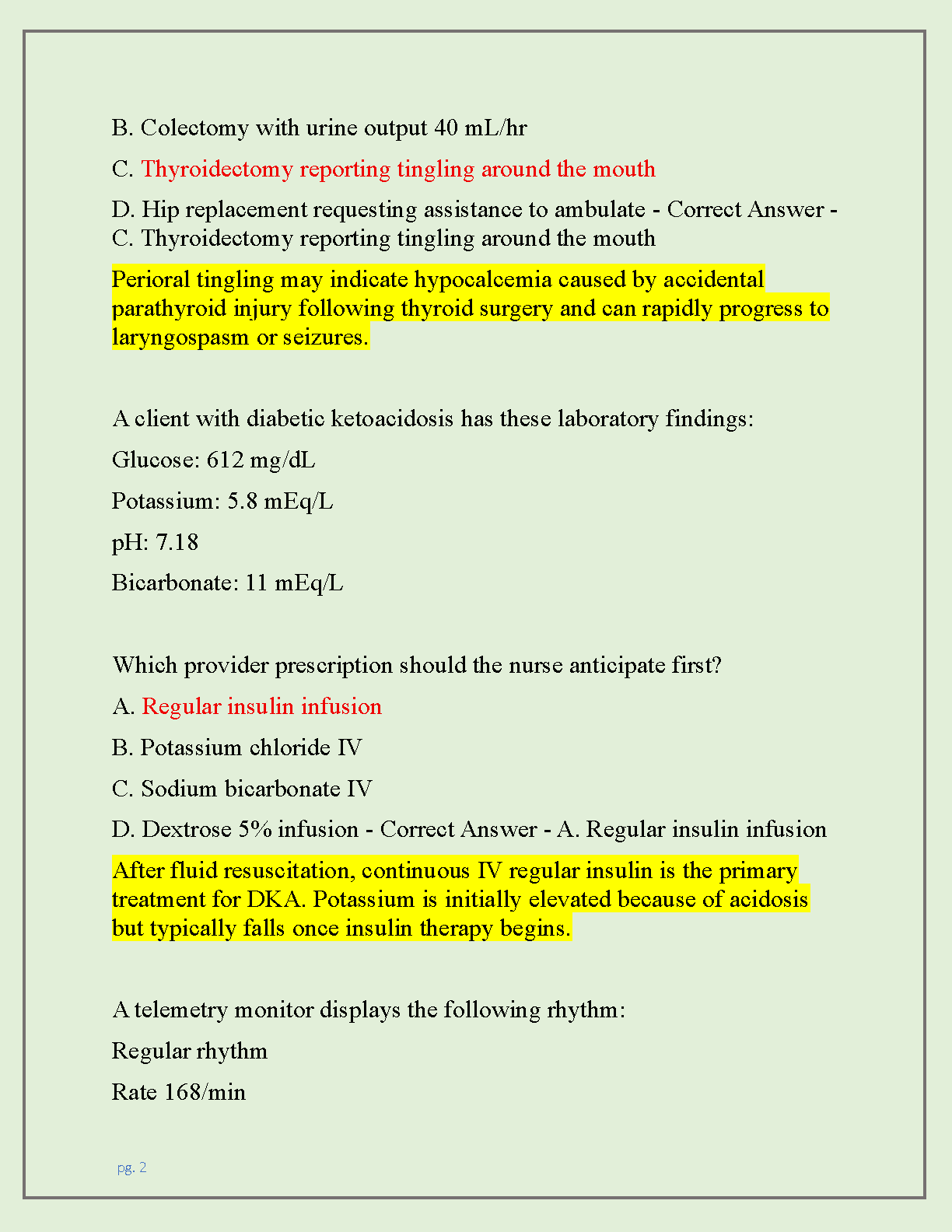 MDC III Rasmussen Nursing Final Exam Test Bank 2026/27