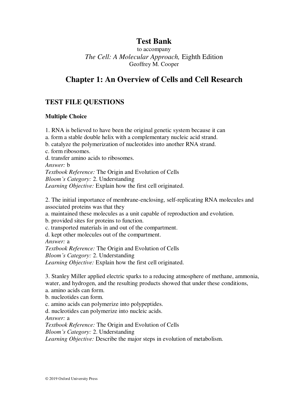The Cell: A Molecular Approach, 8th Edition