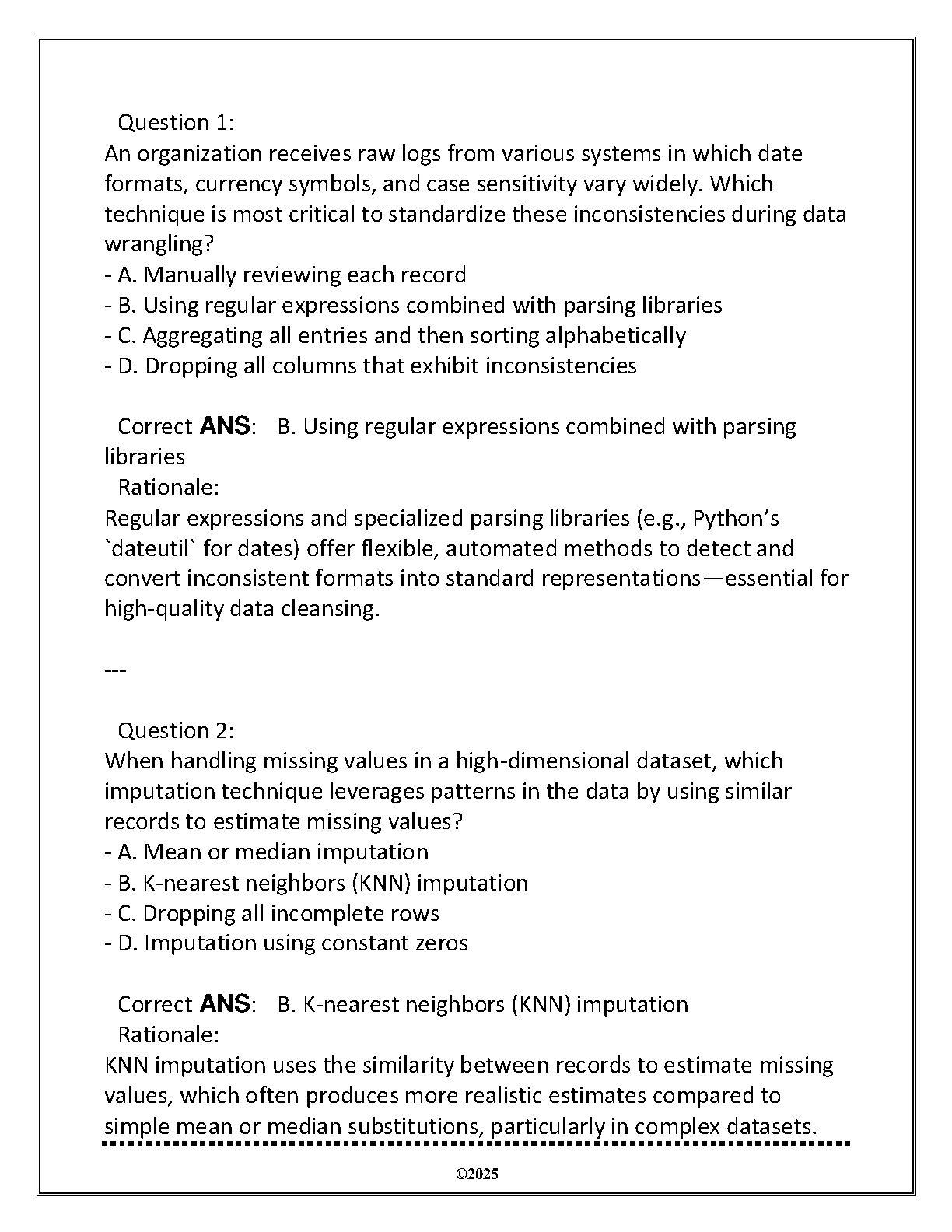WGU D497 Data Wrangling Exam Prep Guide 2024-2025