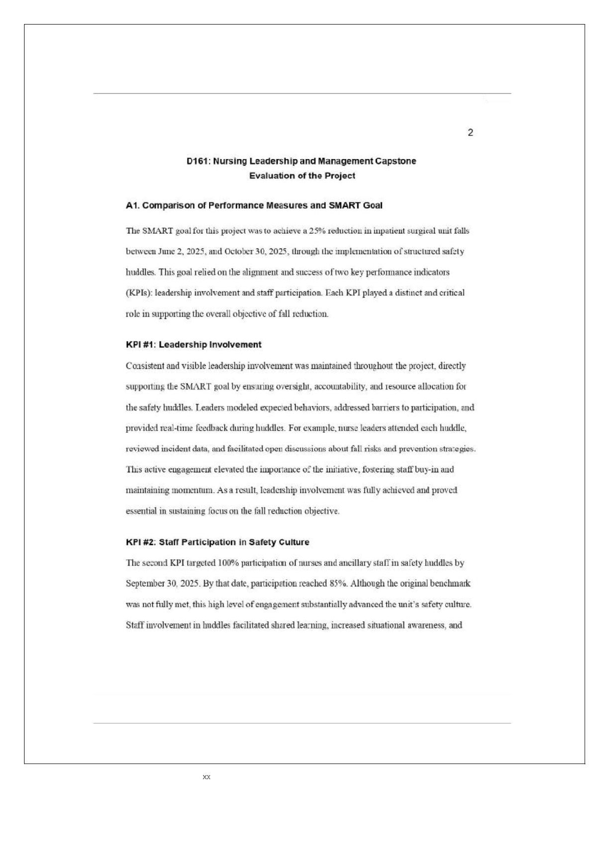 WGU D161 Capstone HIP Safety Huddles and Fall Reduction Solutions IMG-3