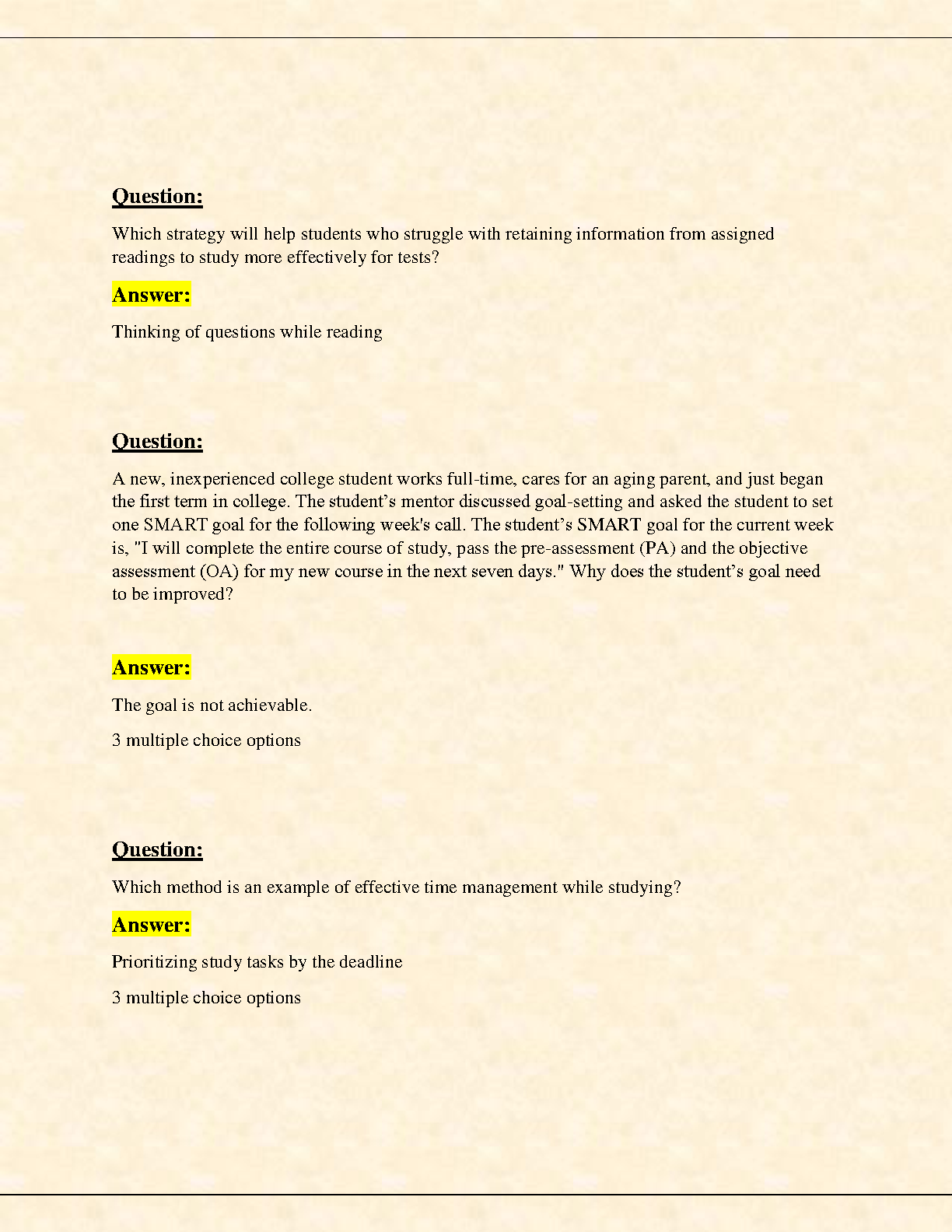 WGU D389 Learning Strategies Study Guide & Verified Answers