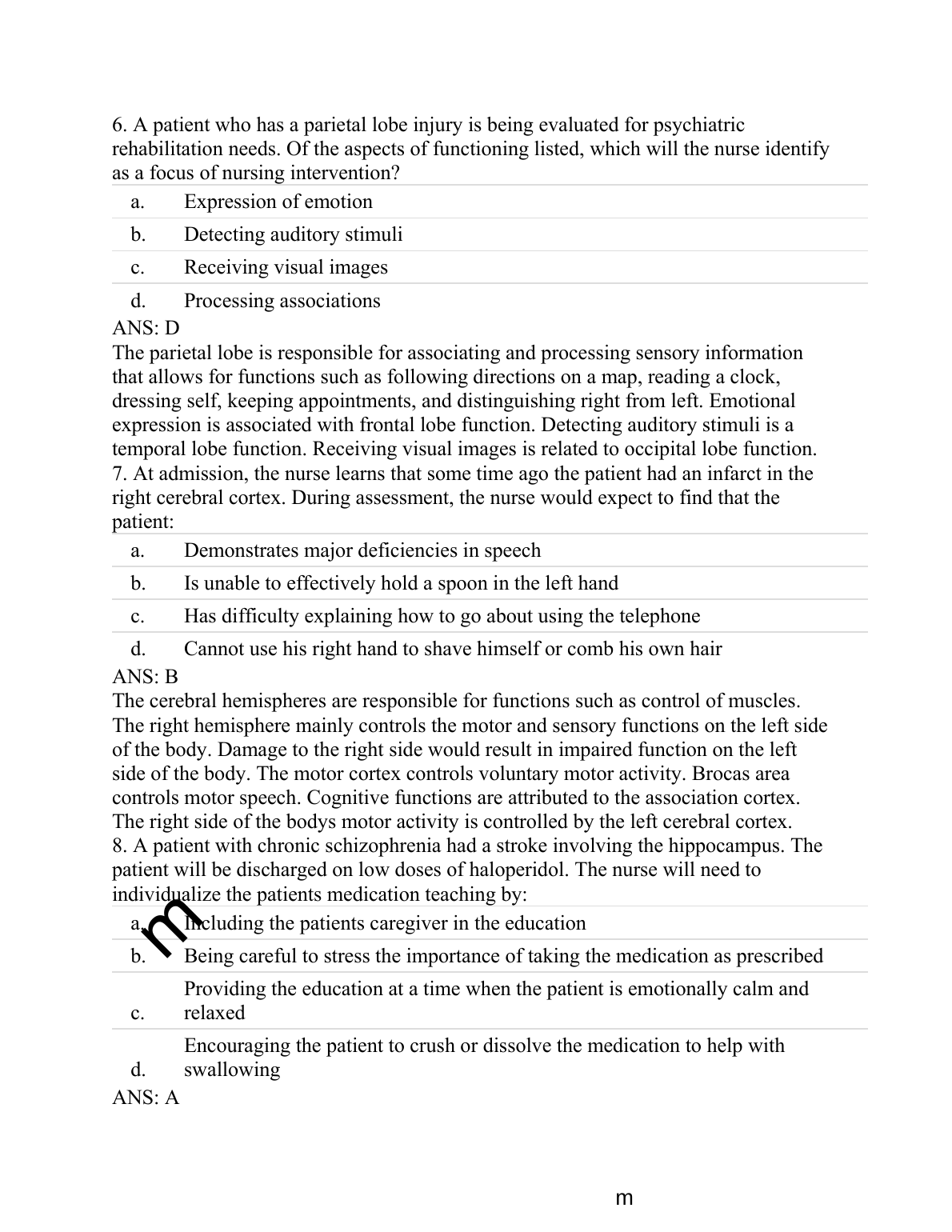 Stahl's Essential Psychopharmacology 5th Edition TEST BANK IMG-1