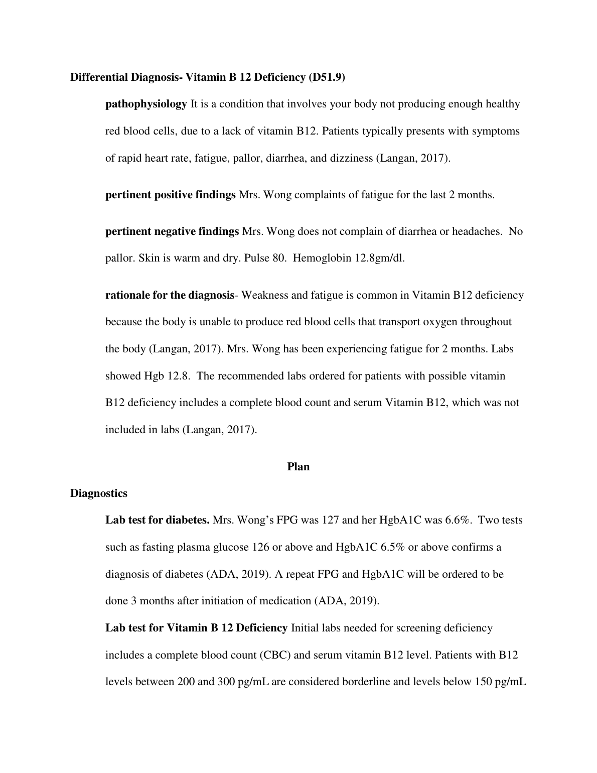 Chamberlain NR 601 Nursing Case Study 2023-2024 Solution